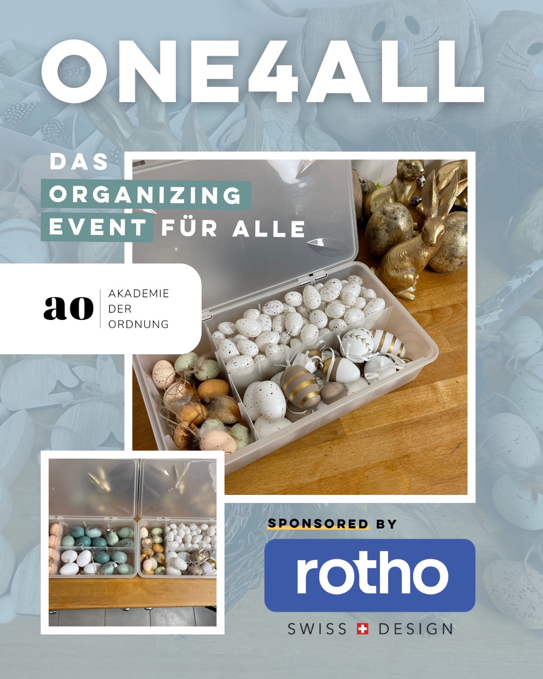 Wir freuen uns riesig, euch heute schon den nächsten Sponsor für unser ONE 4 ALL Event - Das Organaizing Event für alle am 26.09. in Leipzig vorzustellen: Rotho @rotho.official
Mit Rotho haben wir einen starken Partner an unserer Seite, der für praktische, durchdachte und alltagstaugliche Ordnungslösungen steht und genau das lieben wir! 🧺✨
Wir freuen uns sehr, Rotho erneut mit an Bord zu haben und gemeinsam mit euch auf ein großartiges Event hinzuarbeiten.
Bis dahin wünschen wir euch und euren Liebsten frohe Ostern, eine entspannte Zeit und viele schöne Momente! 🌷🐰
Besonders schön: Rotho war schon beim letzten ONE 4 ALL Event mit dabei und hat uns bereits tatkräftig unterstützt. Dafür sagen wir von Herzen Danke! 💛
Wer von euch kann sich noch daran erinnern? Schreibt es uns gern in die Kommentare 👇
ORGANIZING EVENT
ORDNUNG & STRUKTUR
ORDNUNGSCOACH
PROFESSIONAL ORGANIZING
HOME ORGANIZING
#ordnungscoach #ordnungalsberuf #homeorganizing #communityevent