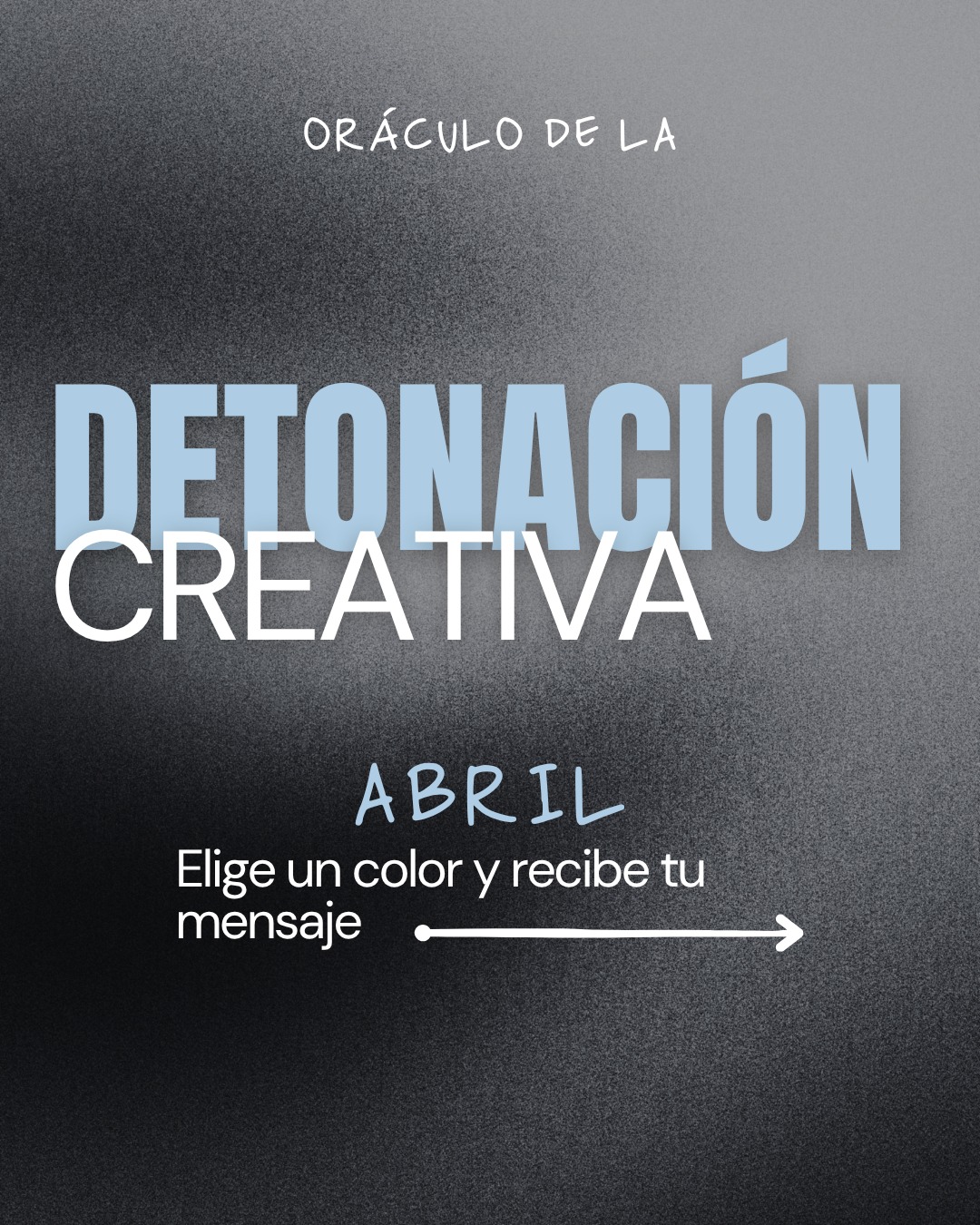 💥 Detonación creativa de abril 💥
Cada mes les comparto la energía del color que tienen disponible para detonar su creatividad. Este mes está lleno de amor, de expresión, de buenas noticias, de renovación, es un mes de decirle que si a la vida.
Elige tu color y cuéntanos que te salió y como recibiste tu mensaje. Cuando compartimos, la creatividad se expande!