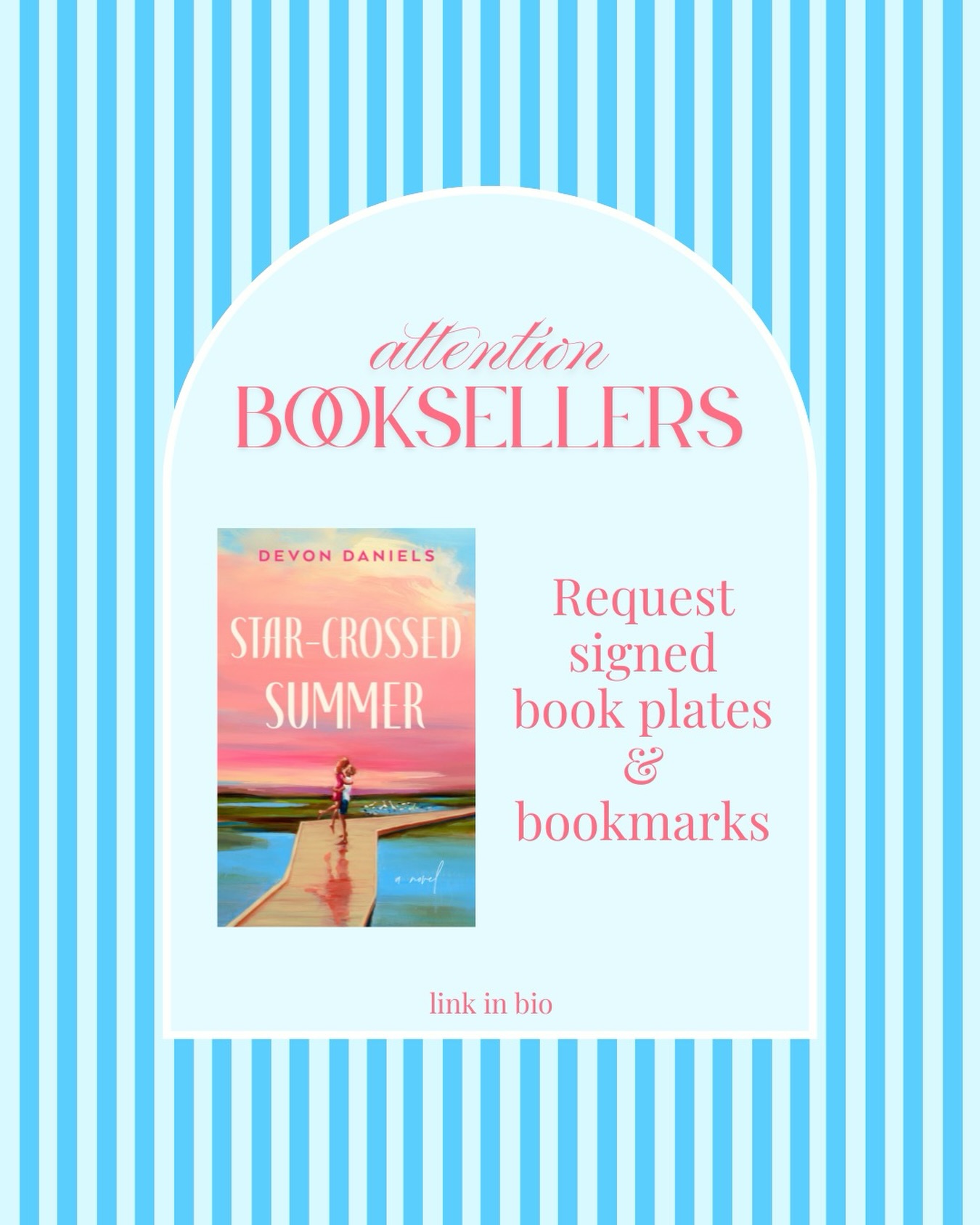 ✨ Booksellers: I’ve started getting messages about tour stops & signings for STAR-CROSSED SUMMER, so I put together a form where you can request signed bookplates + bookmarks, as well as let me know if you want me to come to your store. Link here: forms.gle/BCFatkeisj72717Y8 or access via my LinkTree in bio. (And readers, feel free to nudge your favorite indie bookstore in the comments!)
I can’t promise I’ll make it everywhere, but this is the best way to get on my radar and score some extra goodies for your store. I want to take care of indie bookshops as much as I can! And don’t wait - I’ll be prioritizing stores who fill it out early since it’s while supplies last. 🩵
#starcrossedsummer #bookseller #independentbookstore #shopsmall #beachreads