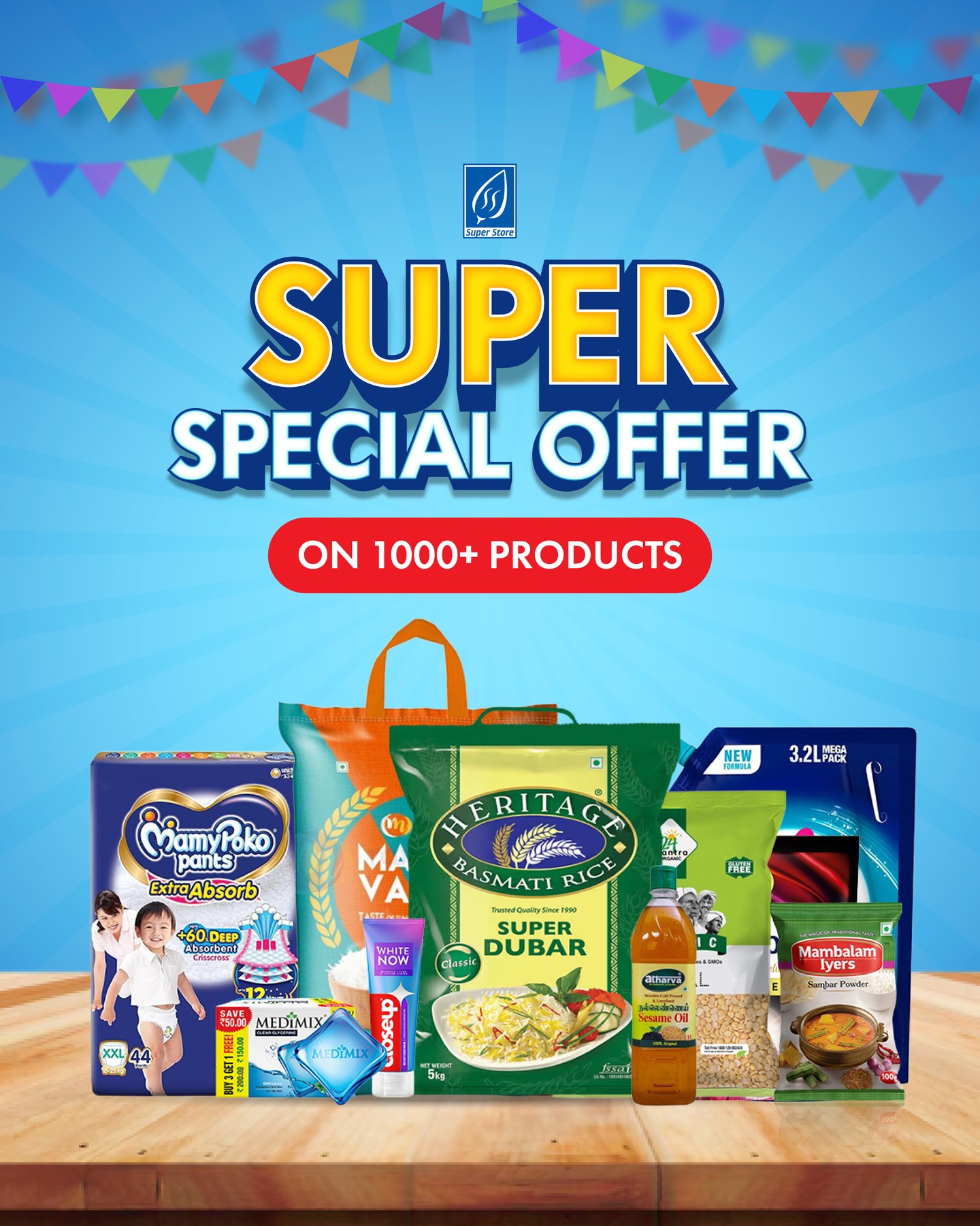 Big savings alert
Your everyday essentials at unbelievable prices only at Super Saravana Stores!
From groceries to home care… everything you need, now at SUPER prices
Why pay more when you can save more?
💬 Comment “OFFER” to get the full offer list
#SuperSaravanaStores #SuperOffer #BestDeals #DailySavings #GroceryDeals #SmartShopping #SaveMore