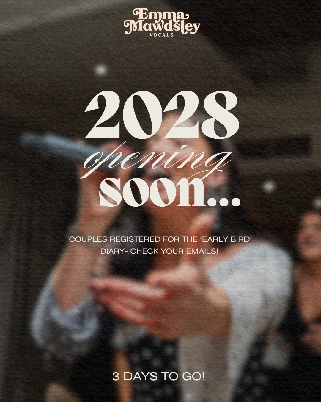 2028 diary opening in 3 days🧡
Yes, you read that correctly… the time is nearly here ✨
I’m so excited to be opening my 2028 wedding diary on Tuesday 7th April- SAVE THE DATE 📲💍
I already know it’s going to be such a special year & certain dates will be limited 👀🙊
If you joined my early access list, keep an eye on your inbox and junk as emails have now been sent, giving you priority access to dates before they’re released publicly.
If you’re a 2028 bride or groom and would love early access (and to secure your date at my current pricing), just comment or DM me a 🧡 and I’ll pop you an email over!
#2028diary #2028wedding #2028bride #2028groom #2028weddingplanning