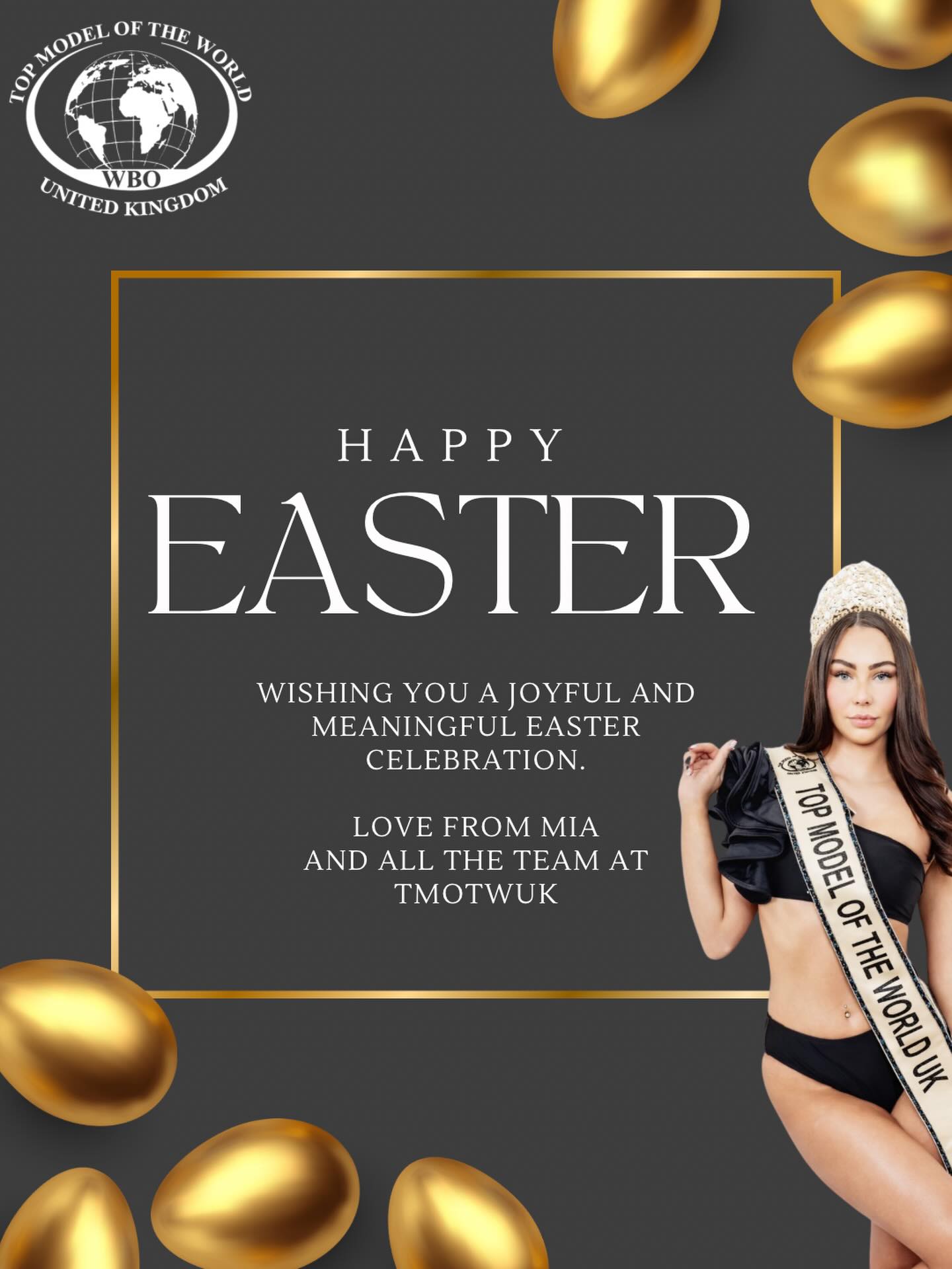 Happy Easter from our UK family to yours! ✨
Have a wonderful weekend 🤍
TMWUK @miadaniellewilliams 👑
International system @wbotopmodel 🌍
National system @topmodeloftheworlduk 🇬🇧
#topmodeloftheworld #flow_spectrum_resort #vhotelsahlhasheesh #pageant #model