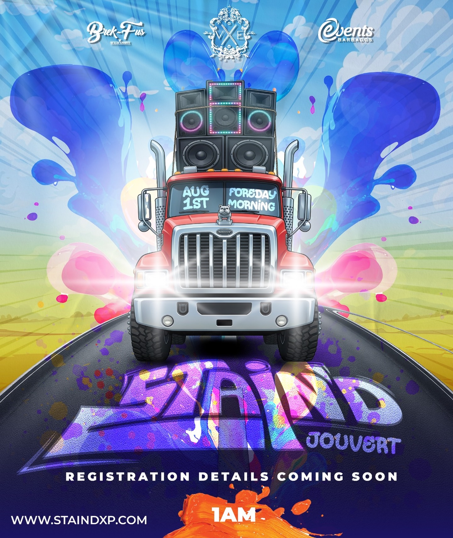Foreday morning we coming in loud, messy, and FULL of vibes ๐๐ฅ
STAINโD is not just our regular jouvertโฆ itโs a whole experience paint flying, powder fling in the air, and riddim pumping from start to finish ๐ฆ๐จ
๐ August 1st FOREDAY MORNING
โฐ 1AM
๐ Secret route ๐
Registration opens sooner than you think ๐
You ready to get STAINโD? ๐
Stay locked ๐๐ @staindxp
