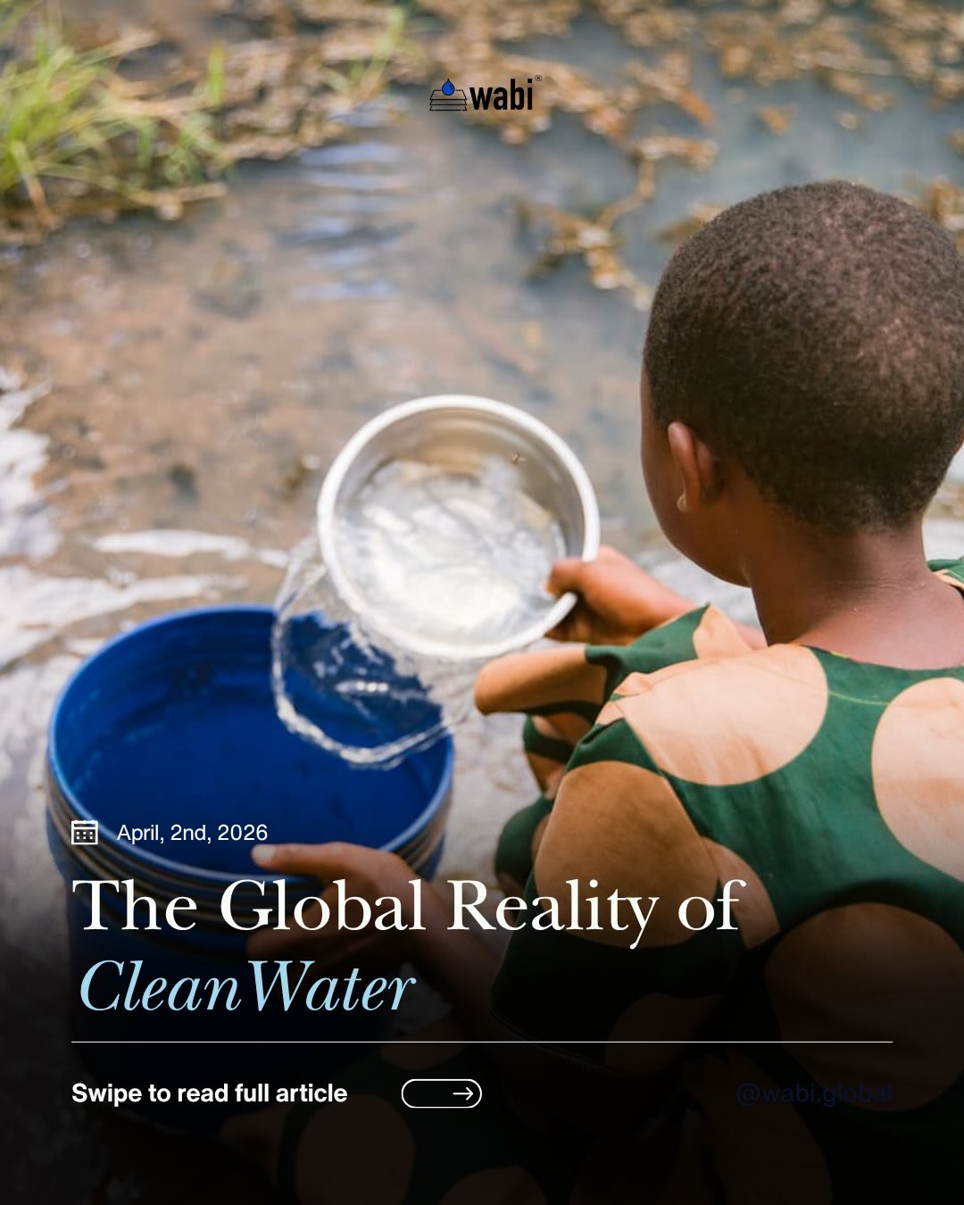 What does safe water really mean?
Water shouldn’t be a risk.
But for billions of people, it is.
Every day, people drink water that looks safe —
but isn’t.
Water that carries disease.
Water that creates uncertainty.
Water that puts lives at risk.
This is not a distant issue.
It is reality.
At Wabi, we are building systems that turn local water sources
into safe drinking water —
because clean water should be universal.
💧 Follow the journey: @wabi.global
#earthday #waterforall #earthmonth #reflection #cleanwater