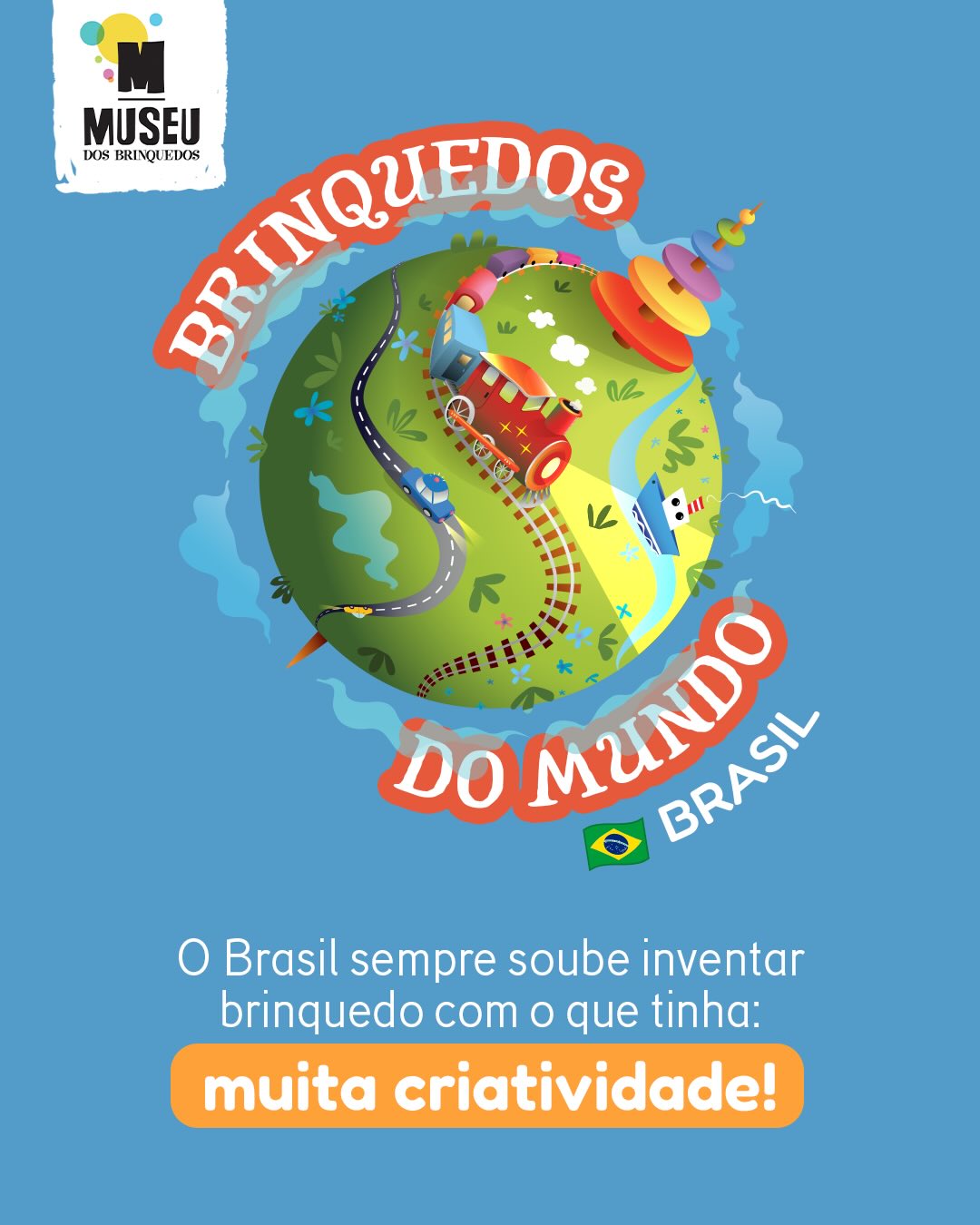 Tem muita coisa que a gente brincou a vida inteira sem saber que foi inventado no Brasil. 🇧🇷
O museu conta essas e outras histórias e elas são muito melhores do que você imagina!
Qual brinquedo genuinamente brasileiro marcou a sua infância? 👇
O Museu dos Brinquedos conta com o patrocínio da Cemig, por meio da Lei Estadual de Incentivo à Cultura de Minas Gerais, e com o apoio do Instituto Unimed-BH e do Instituto Marina e Flávio Guimarães – Grupo BMG, por meio da Lei Federal de Incentivo à Cultura, no projeto “2026 – Manutenção do Museu dos Brinquedos” (Pronac 254697); além das empresas Marcelo Guimarães Advogados e Associados e Decta Contabilidade. Realização: Governo de Minas Gerais – Aqui o TREM prospera, Ministério da Cultura e Governo Federal – União e Reconstrução.
#MuseudosBrinquedos #BrinquedosDoMundo #Brasil #BeloHorizonte @institutounimedbh @grupobmg.oficial @institutomfg_ @circuitoliberdade @prefeiturabh @culturaeturismomg