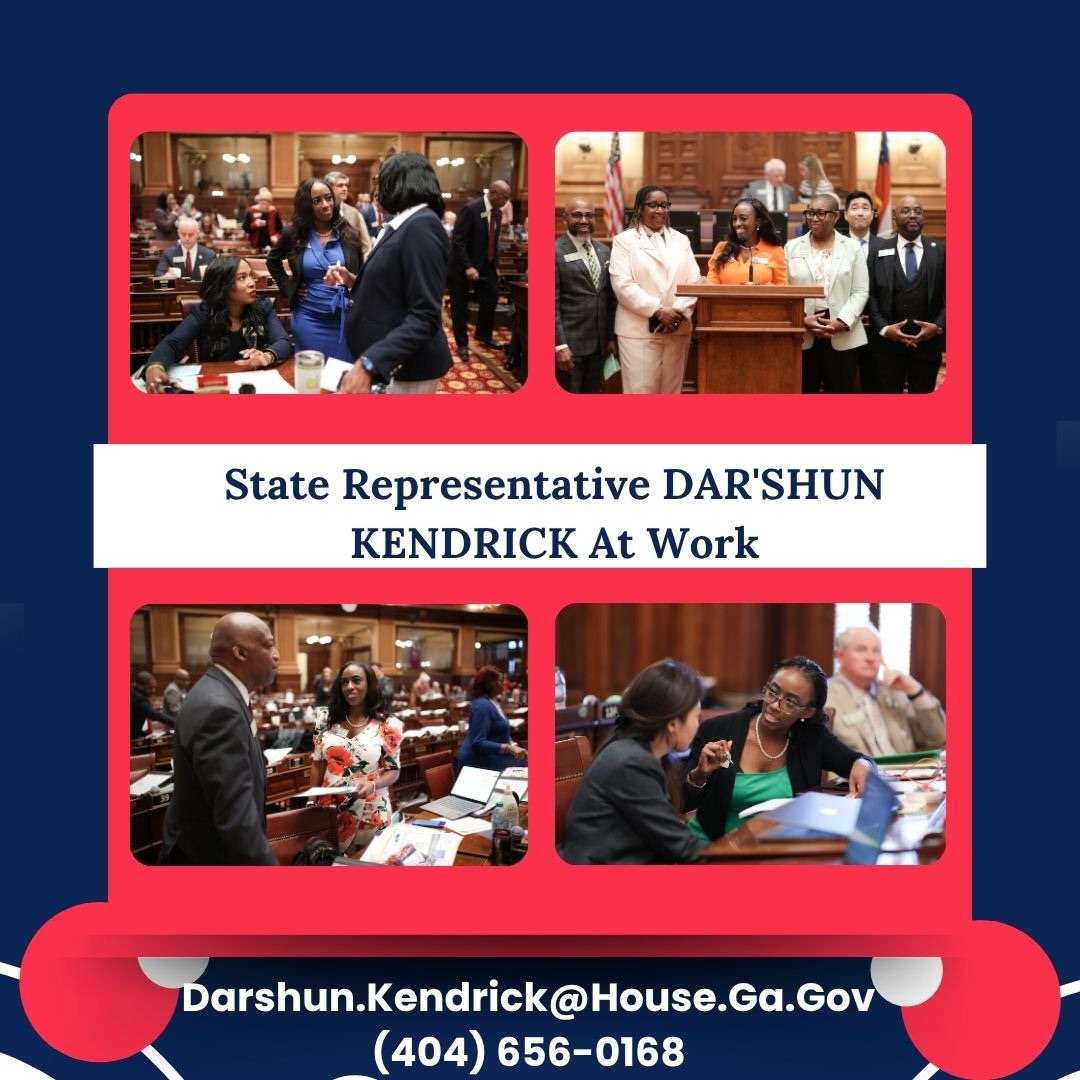 Sine Die is here, the final day of the legislative session, and we’re still hard at work for House District 95.
My focus remains the same: promoting affordability and expanding opportunity for every Georgian, while advocating for you and your family every step of the way.
These photos capture some of the work we’ve been doing throughout the session, and there’s more to come.
If you have thoughts, concerns, or just want to connect, our door is open. Stop by Suite 507-A in the Coverdell Legislative Office or call us at (404) 656-0168 today. Your voice matters, especially on the last day!