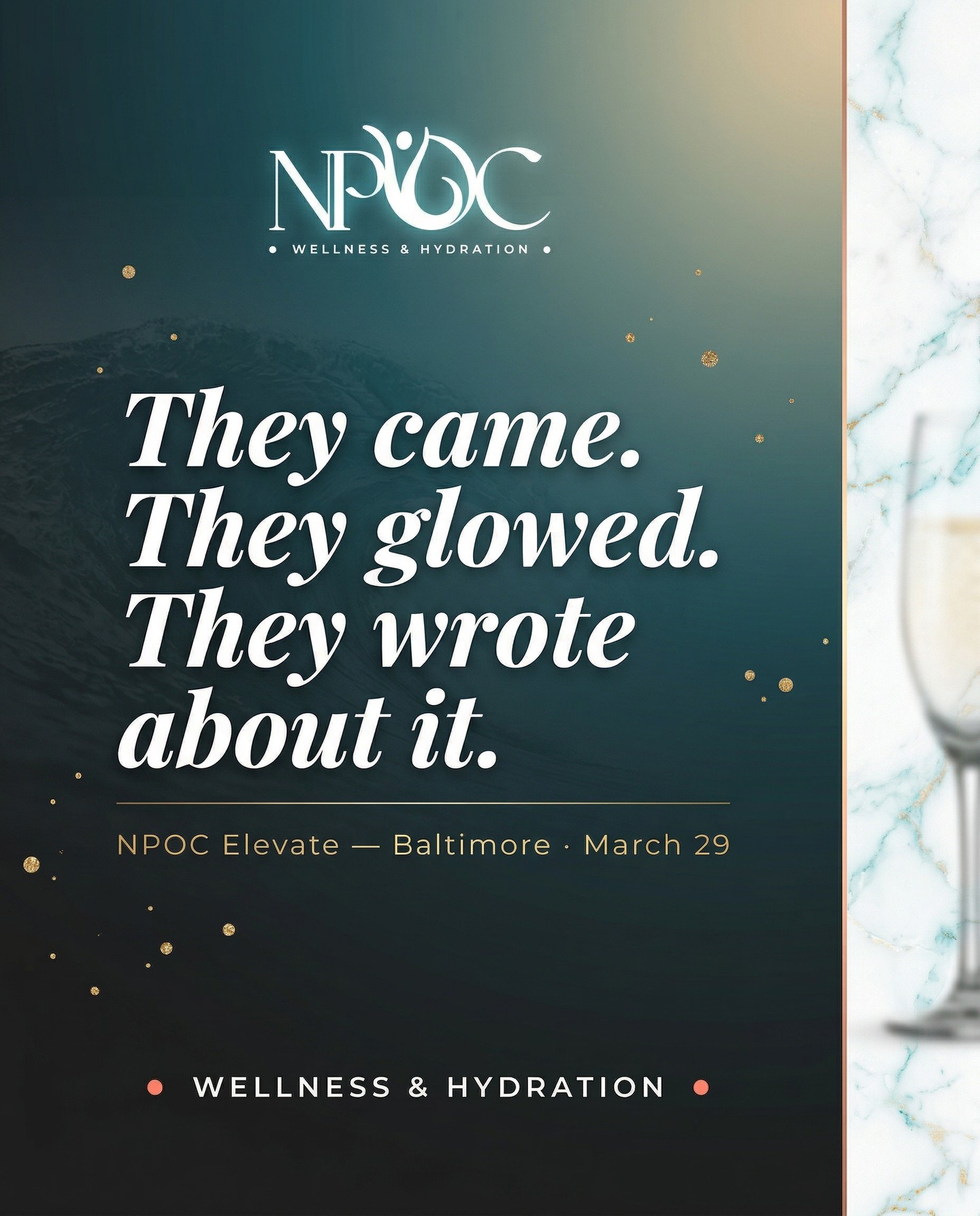 They came. They experienced it. And then they went home and wrote about it.
Brianna Knight of @intentionallylinkedjewelry was one of our vendors at NPOC Elevate, and what she shared on her blog said everything we could never say about ourselves.
"NPOC Wellness & Hydration didn't just host an event — they curated an experience."
The red carpet. The private vendor rooms. The guests who arrived curious and left transformed. The details that told every person in the room: you matter here.
That's not an event. That's a standard.
And it's the same standard we bring to every service, every session, every member.
📖 Read the full story at intentionallylinkedjewelry.com
#NPOCWellness #NPOCElevate #BaltimoreWellness #WellnessEvent #IVTherapy #LuxuryWellness #PremiumWellness #WellnessClub #BaltimoreEvents #MarylandWellness #FeelYourBest #HydrationTherapy