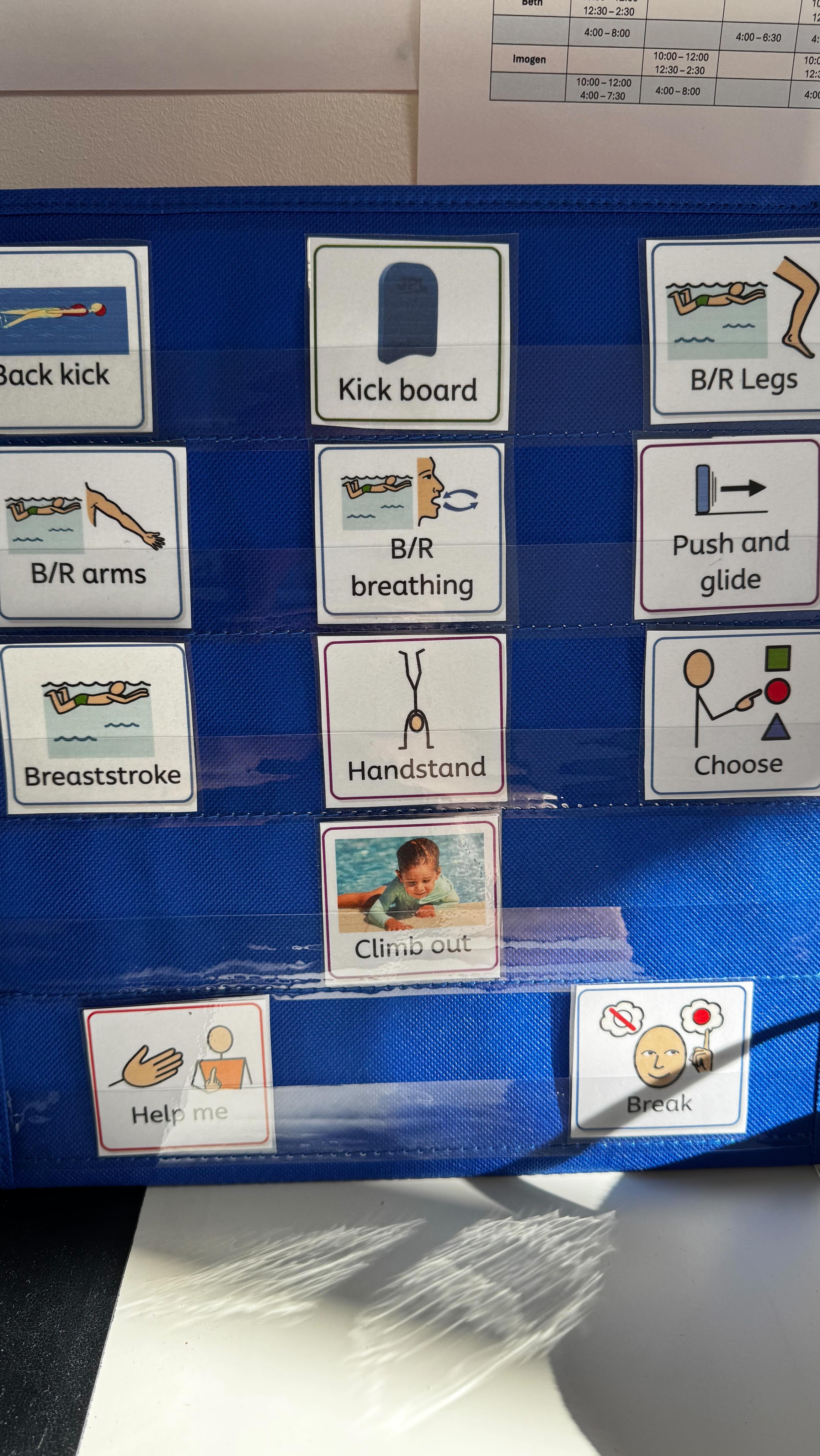 Build a breast stroke swimming lesson plan with with us 🏊♀️
Trying out our new boards to support communication and help children feel more comfortable and prepared in their lessons 💙
#autismawarenessweek #swimming #swim