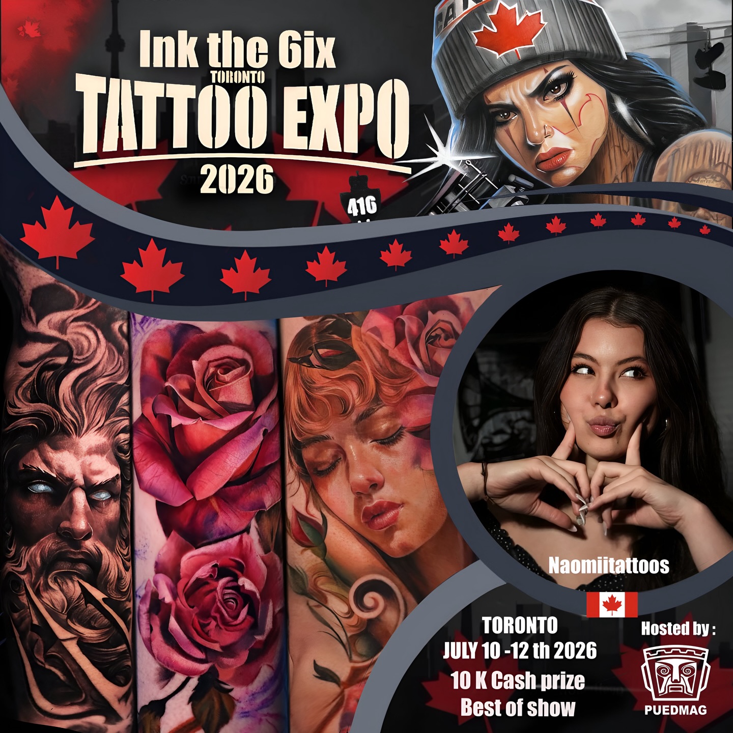 Welcome @naomiitattoos to the second edition of @inkthe6ixtorontotattooexpo, happening July 10–12, 2026 🇨🇦
If you’re looking to get some dope ink, make sure to DM her directly to book your appointment 🔥
Don’t miss your chance to get tattooed by this talented artist
You either win with us or watch us win
We the North 💪