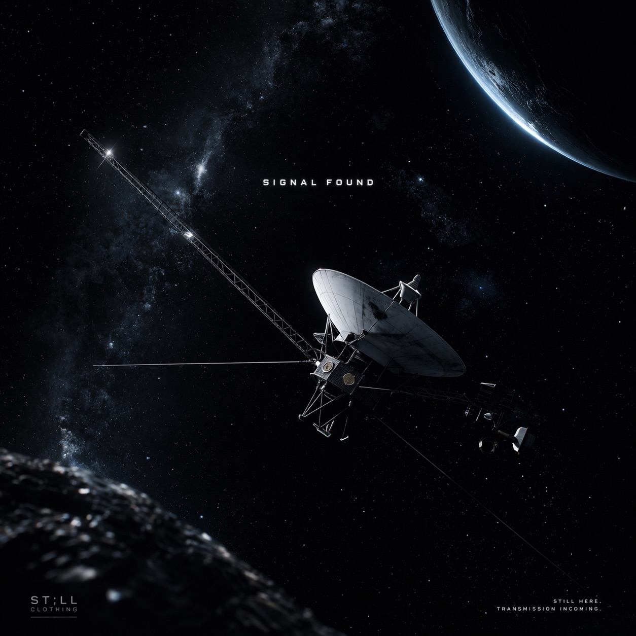 Signal foundâŚ
> incoming data stream
> source: unknown
> status: active
⌠- .. .-.. .-..
transmission received.