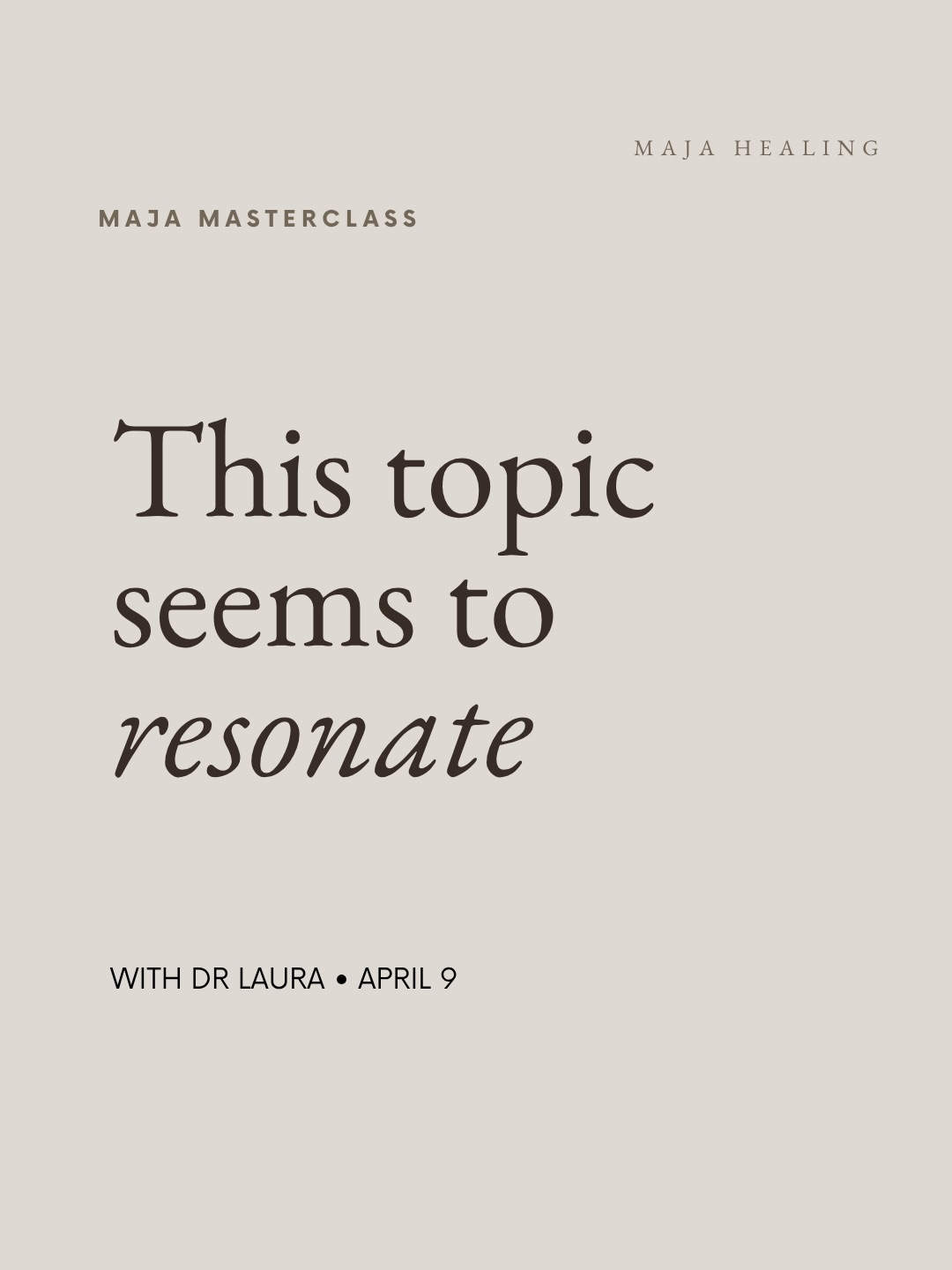Only 2 spots left for our upcoming MasterClass next Thursday.
This topic seems to resonate with many people.
Maybe because we’re starting to notice patterns
we don’t fully understand yet.
Even when we reflect and make sense of things
some reactions still repeat.
This session with Dr. Laura is a place to begin
understanding those patterns more clearly.
April 9 • Online • By donation
Bahasa Indonesia