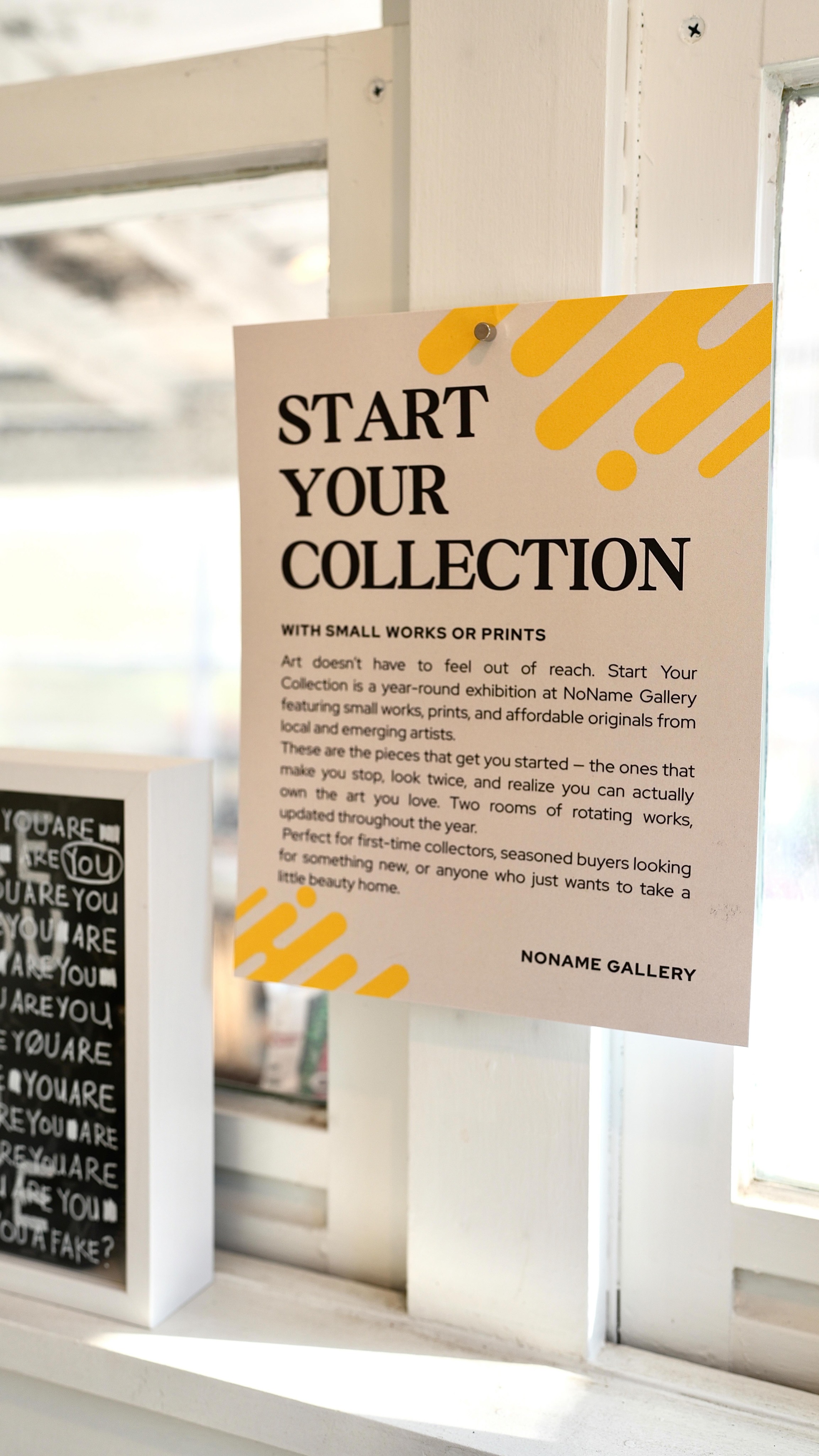 No such thing as a stupid question at @nonamegallery ‼️
Original Art for Real People ✨
..and don’t forget, we have an online-only exhibition on our website 🤯 www.nonamegalleryphilly.com
#Philadelphiaart #Phillyartgallery #Funart #NoNameGallery #Affordableart