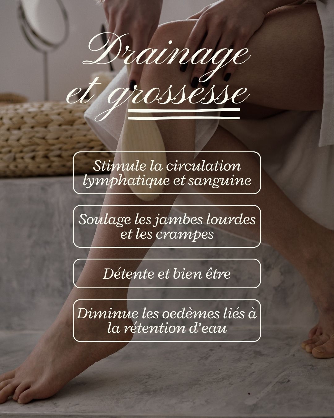 ✨ Le drainage lymphatique pendant la grossesse ✨
Pendant la grossesse, le corps travaille intensément… et il mérite d’être soutenu avec douceur 🌿
Jambes lourdes, rétention d’eau, sensation de gonflement…
Le drainage lymphatique est une véritable parenthèse de soulagement pour les futures mamans 🤰
Ses bienfaits :
💧 favorise la circulation lymphatique
💧 diminue les œdèmes (jambes, pieds, mains)
💧 apporte une sensation de légèreté immédiate
💧 soutient l’élimination des toxines
💧 procure une profonde détente
Un soin tout en délicatesse, adapté à cette période si précieuse 💫
Parce que prendre soin de soi, c’est aussi prendre soin de son bébé 🤍
📅 Sur rendez-vous au cabinet
#grossesse #drainagelymphatique #bienetre #futuremaman #grossesseheureuse #soindelamaman #circulation #naturel