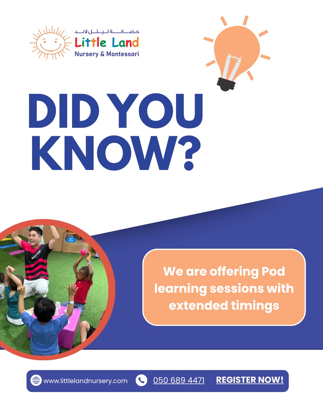 There’s something truly special about our Pod Learning sessions…
A calm, thoughtfully prepared space.
Small groups where each child is truly seen.
And experienced educators who understand not just how children learn, but how they feel.
Here, learning isn’t rushed.
It unfolds through connection, guidance, and meaningful play.
You’ll notice it in the small moments,
a child settling with ease, engaging deeply, and growing in quiet confidence.
🌿 This is the magic of pod learning.
Contact us today to find out more
#DubaiParents #NurseryInDubai #MontessoriInDubai #Distancelearning