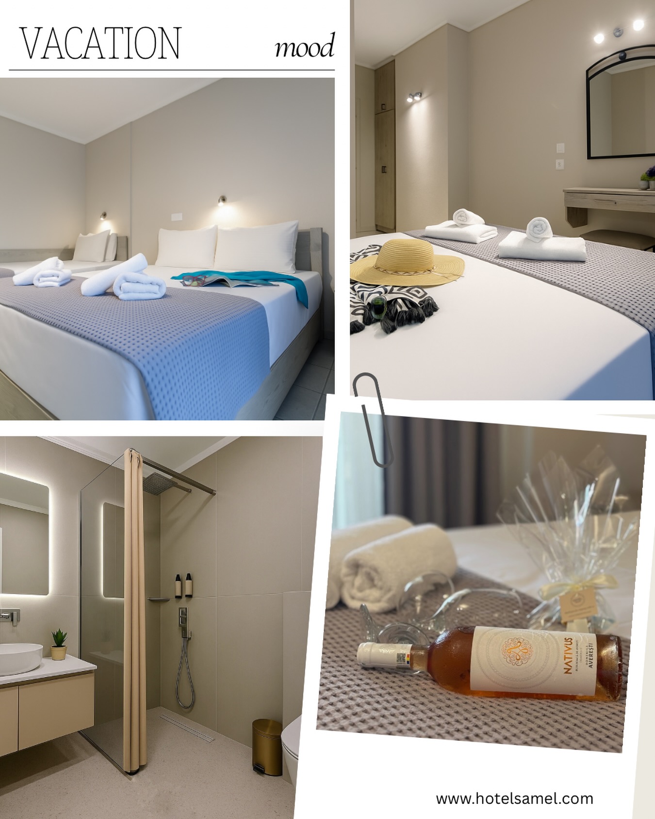 Looking for your next stay in Halkidiki?
We’ve got you covered ✔️
Samel Hotel in Siviri
Book your room online directly on our website without commissions and extra charges.