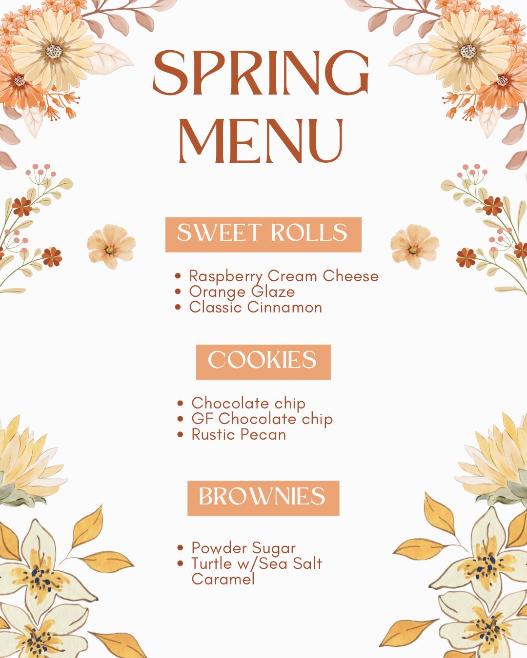 Hello sunshine + farmers market season ☀️
We’ll have delicious sweet rolls and other fresh-baked treats waiting for you ✨
Sunday Funday (9:30-2:30pm)
Pre-orders are highly encouraged 💌 Send us a DM to lock in your favorites before they sell out!