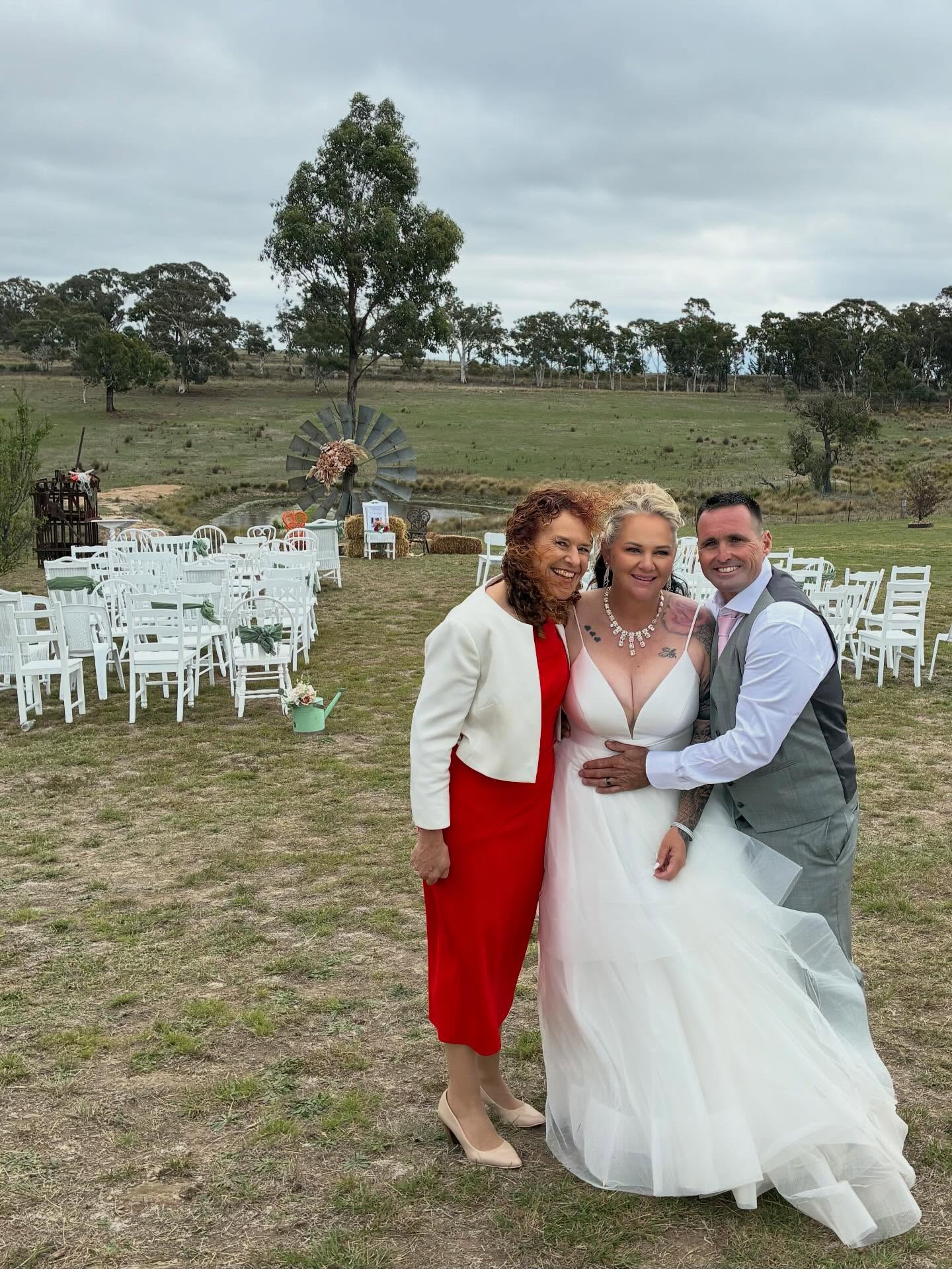 W&C’s vision became a reality on Saturday afternoon.
Surrounded by their family and friends they became husband and wife … and everyone got to enjoy their stunning property. From the picturesque setting for their ceremony, complete with cows in the background to the incredible shed and reception area … everything looked amazing!
There will always be a few things that don’t go to plan, but they were easily worked around. From a car that decided it needed a break rather than transporting the wedding party 🙄 to the wind (we simply swapped planned sides so that long hair wasn’t blowing across our faces), nothing was going to stop these two from enjoying their day. It was wonderfully memorable.
Congratulations W&C here’s to many fabulous years as husband and wife achieving your dreams and enjoying all your hard work 🥂💕
#tayloredcelebrations #canberraweddings #canberraweddingcelebrant #canberracelebrant #canberramarriagecelebrant