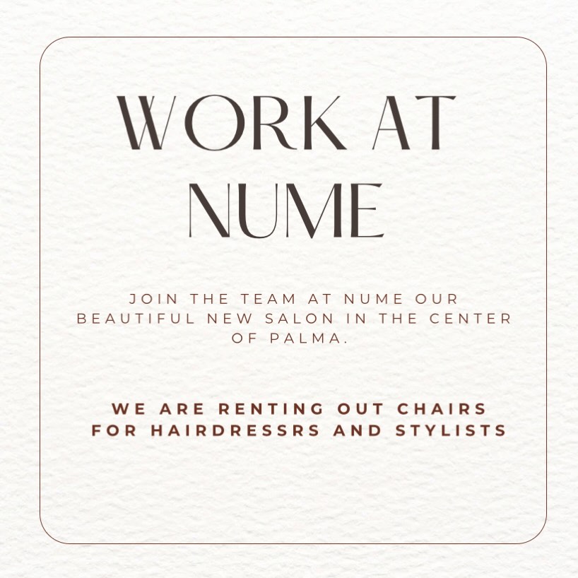 We’re looking for a talented hairdresser to rent a chair in our salon, located in the heart of Palma’s old town – Plaça Mercadal.
A vibrant square surrounded by hotels, just a short walk from the main shopping streets 🛍️
Perfect for building your own clientele in a high foot-traffic area.
What we offer:
• Beautiful, fully equipped space
• Prime central location
• Friendly, professional atmosphere
If you’re independent, motivated, and ready to grow your business in one of Palma’s best locations—we’d love to hear from you