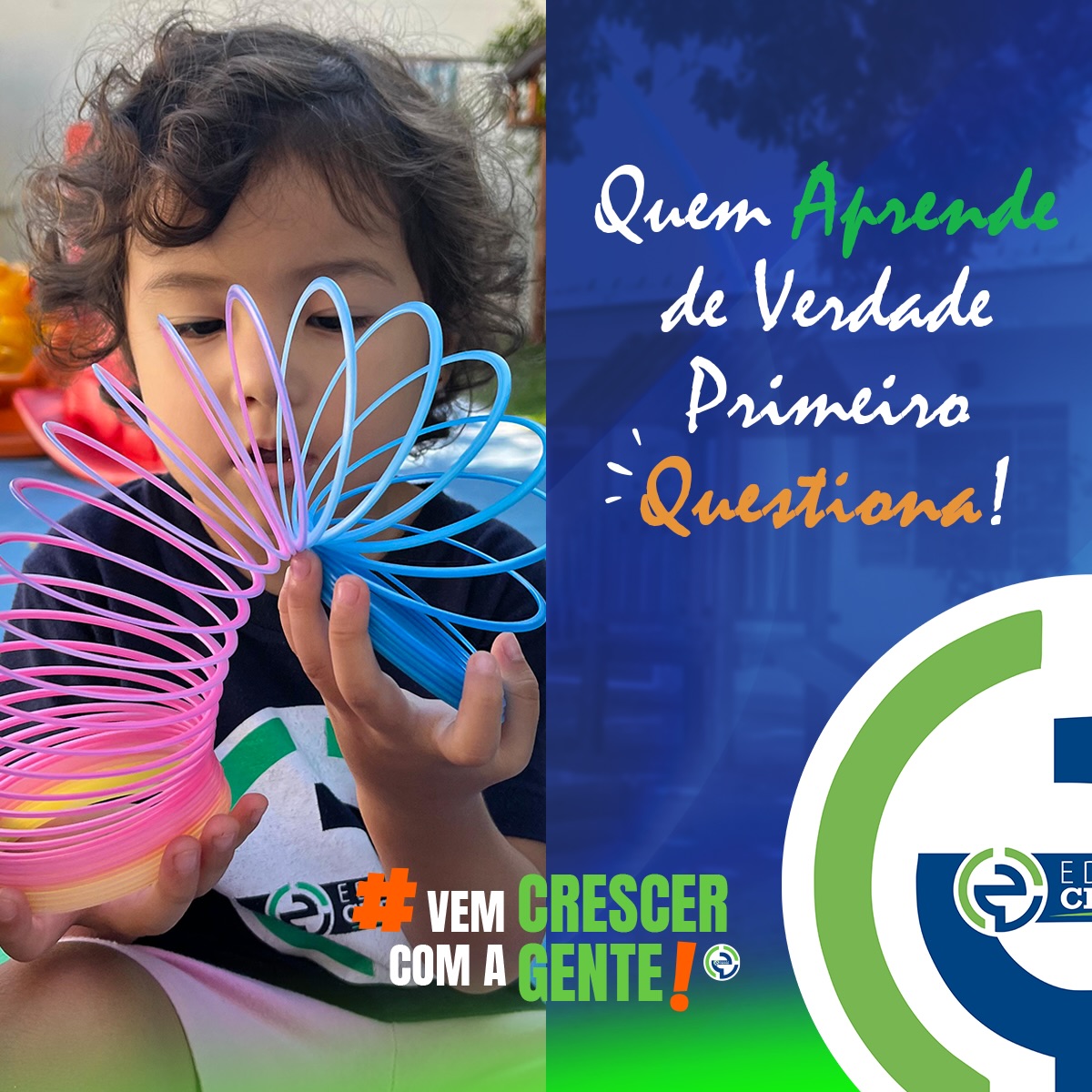 Toda descoberta começa com um “E se?”.
É a partir dessa pequena pergunta que a
criança explora, experimenta e amplia
sua forma de pensar.
Aqui, cada dúvida é um ponto de partida. 💛✨
💚 Venha conhecer a Educar e Crescer!
Acesse educarecrescer.com 📲
#EducarECrescer #Descobertas
#EducaçãoInfanti #escola #taubate