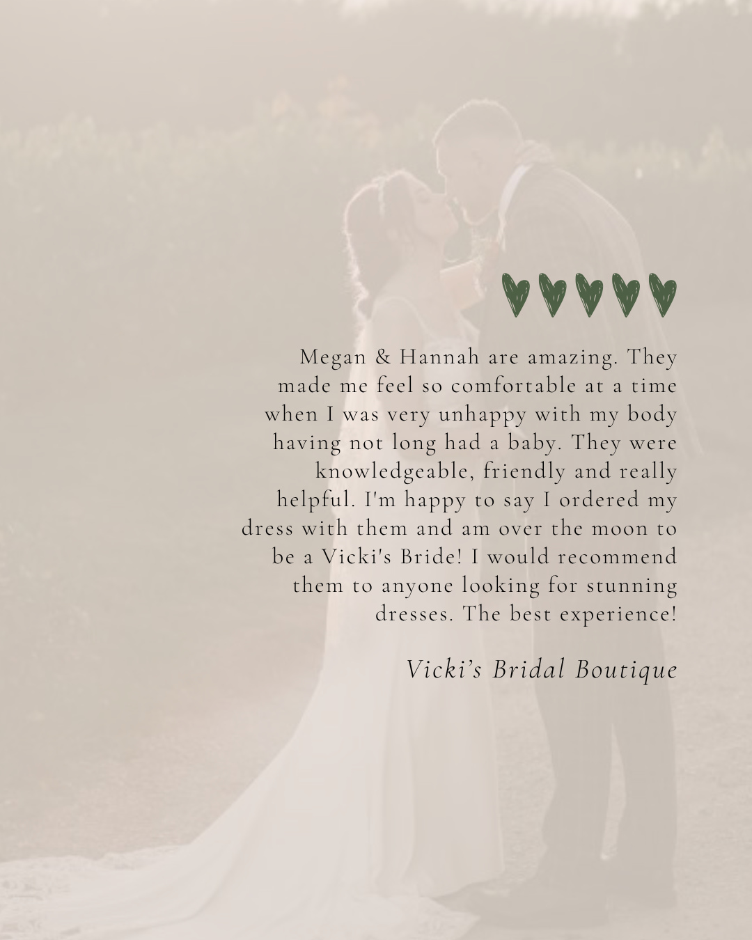 Reflecting on comments from our beautiful Vicki's Brides.❣️
Positive feedback and recommendations is what got our name out there when we started 5 years ago. And fast forwarding to today, our reviews is something we are incredibility proud of.
Kent Bridal Boutique | Family Run Business | Bridal Boutique
