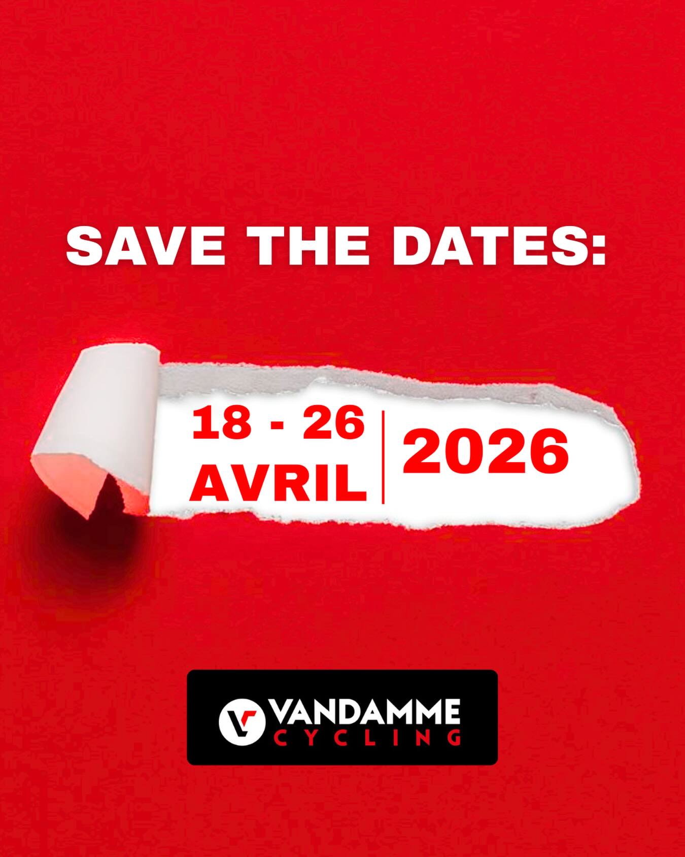 FR 🇫🇷 / NL 🇳🇱
Du 18 au 26 avril, c’est le moment de nos journées portes ouvertes annuelles ! ✨
Cette édition est encore plus spéciale, car nous célébrons notre 10e anniversaire.
Nous ne pouvons pas encore trop en dévoiler, mais attendez-vous à une semaine pleine d’ambiance, d’expériences et surtout de découvertes. Venez nous rendre visite et laissez-vous surprendre ! 🚴🏼♂️
-
Van 18 tot en met 26 april is het zover: onze jaarlijkse opendeurdagen! ✨
Deze editie is extra bijzonder, want we vieren ons 10-jarig bestaan.
We kunnen nog niet te veel verklappen, maar verwacht een week vol sfeer, beleving en vooral heel wat om te ontdekken. Kom zeker langs en laat je verrassen! 🚴🏼♂️
#vandammecycling #portesouvertes #opendeurdagen #comines #wervik