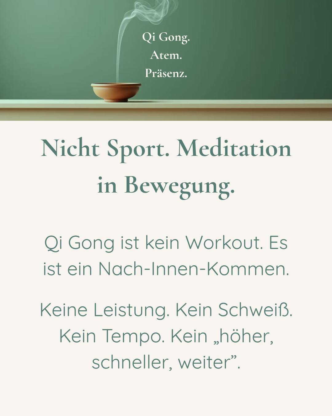 Qi Gong beruhigt dein Nervensystem.
Es stärkt deine Lebensenergie von innen heraus. Und es schenkt dir Momente tiefer Präsenz.
Du musst nichts beweisen. Du darfst einfach sein.
Probier es aus. Dein Körper wird danken.#qigong #meditationinbewegung #achtsamkeitimalltag #qigongschweiz #lebensenergie