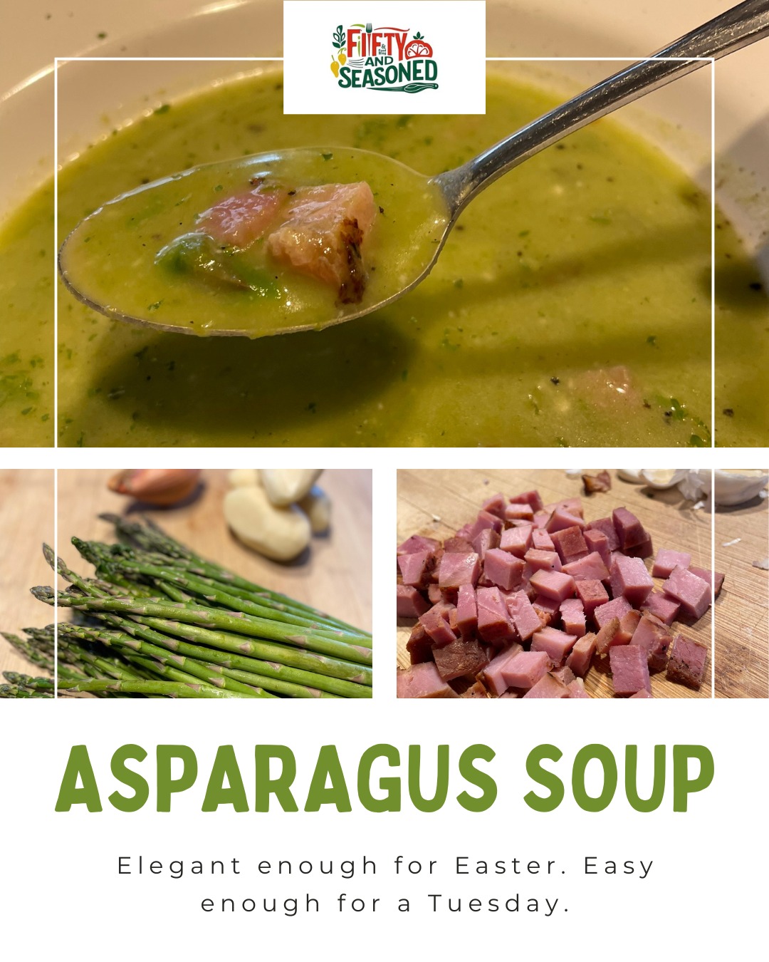Every spring, the moment asparagus hits the market, I get excited — and that means it's time to bring back one of our family's all-time favorites. 🌿
My Asparagus Soup is back for the season and perfectly timed for Easter weekend. Creamy, fresh, full of bright spring flavor — and elegant enough for a holiday table but easy enough for any night of the week. Firmly in the "Yummers" category at our house.
Fresh asparagus is at the market right now — grab some and make this! Full recipe linked in bio.
Website Recipe Link: https://www.fiftyseasonedlife.com/recipes/asparagus-soup
Pinterest Link: https://pin.it/P4xAtPjs9