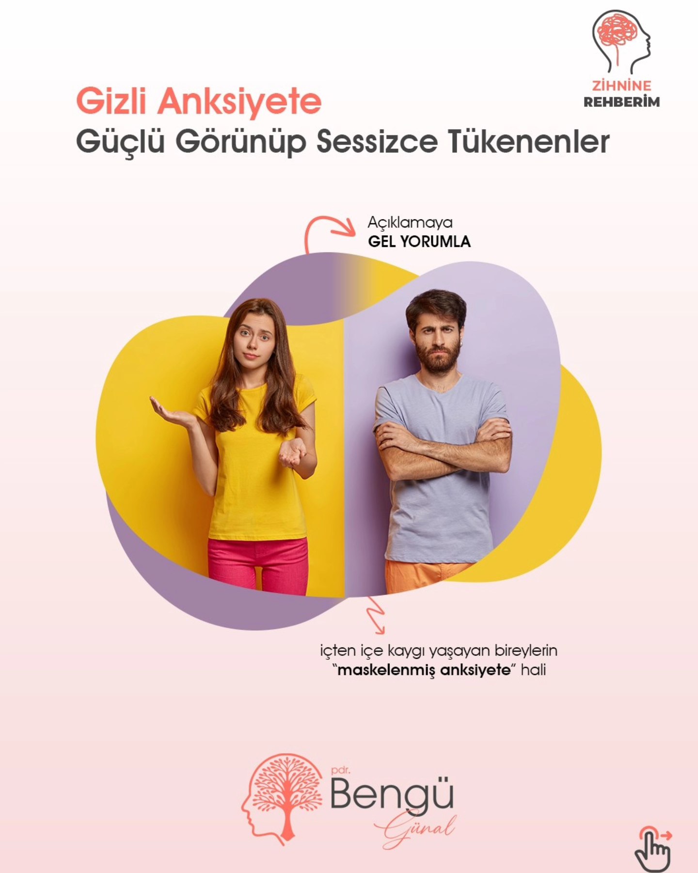 Gizli Anksiyete: Güçlü Görünüp Sessizce Tükenenler
Dışarıdan güçlü görünen, ama içten içe kaygı yaşayan bireylerin “maskelenmiş anksiyete” hali
Bazı insanlar susar... ama zihinleri hiç durmaz.
Anksiyete her zaman kriz şeklinde gelmez.
Kimi zaman sürekli kontrol etme ihtiyacı, kimi zaman
herkesi memnun etmeye çalışmakla kendini gösterir.
🧠 Dışarıdan güçlü, içeriden yorgun musun?
🌿 Sessizce yoran bu halin adını koymak, özgürleşmenin ilk adımıdır.
📩 DM’den danışmak istersen buradayım.
💬 Yorumlara “Beni tarif ettin” yaz.
🔖 Kaydet, bir gün gerçekten dinlenmek istediğinde geri dön.
#gizlianksiyete #içtenyorulmak #psikolojikfarkındalık #maskelimutluluk #zihninesaglik #pdrbengügünal #psikolojikdanışmanlık #anksiyeteileyaşam #mentalhealthturkiye #kendinitanı #duygusaldayanıklılık #zihninerehberim