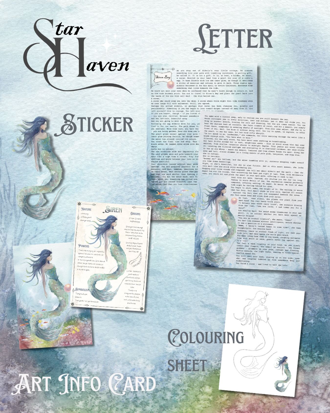 This month’s letter is all about a visit to a siren! #patreoncreator #mythsandlegends #cosyfantasy #thewanderingquill