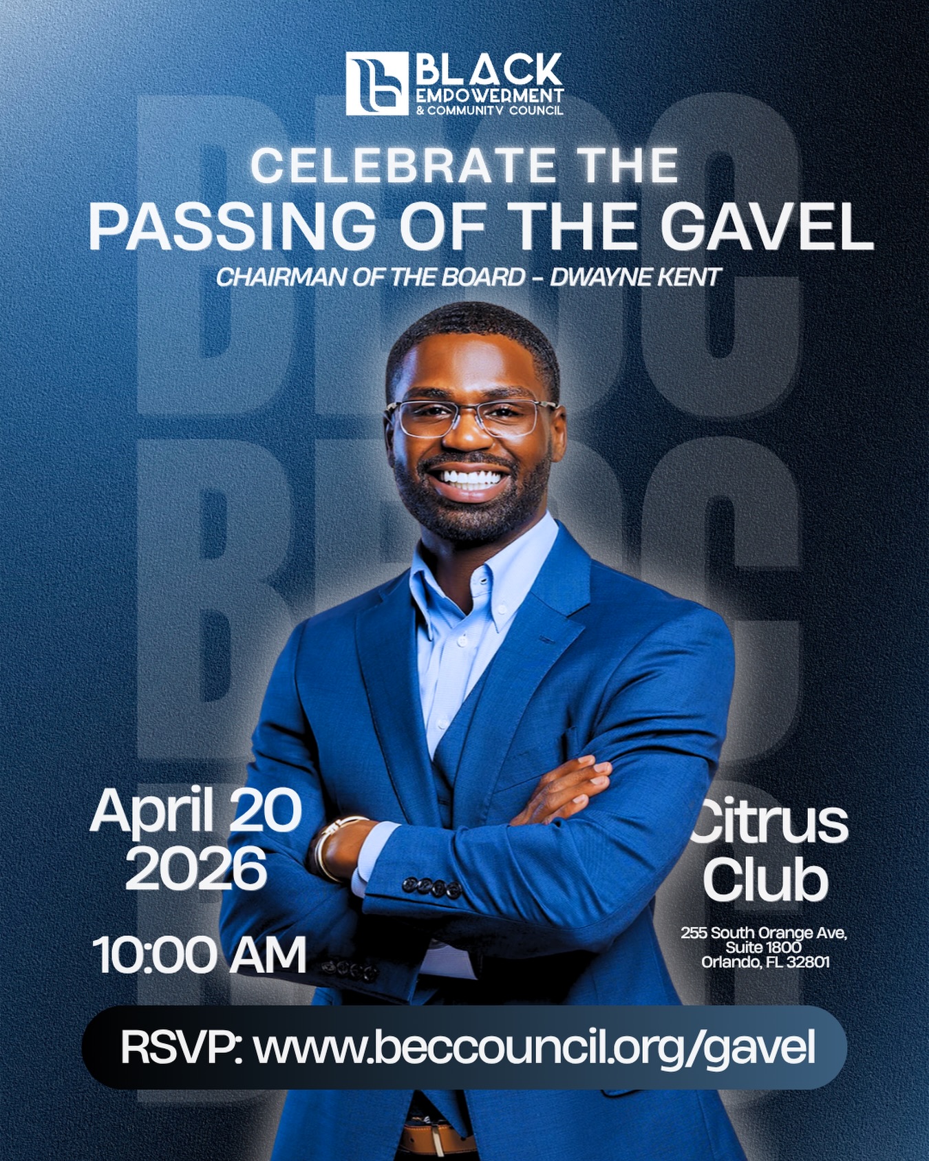 We’re passing the gavel.
And stepping into what’s next.
This moment is about leadership, legacy, and the future we are building together right here in our community.
Join us as we celebrate the installation of our incoming board and honor the vision, work, and commitment that continues to move BECC forward.
New leadership.
Fresh strategy.
Same mission, elevated.
If you’ve been looking for a way to get connected, this is your moment to be in the room.
Seats are limited.
Secure your spot:
www.beccouncil.org/gavel
Let’s build. 🔥
