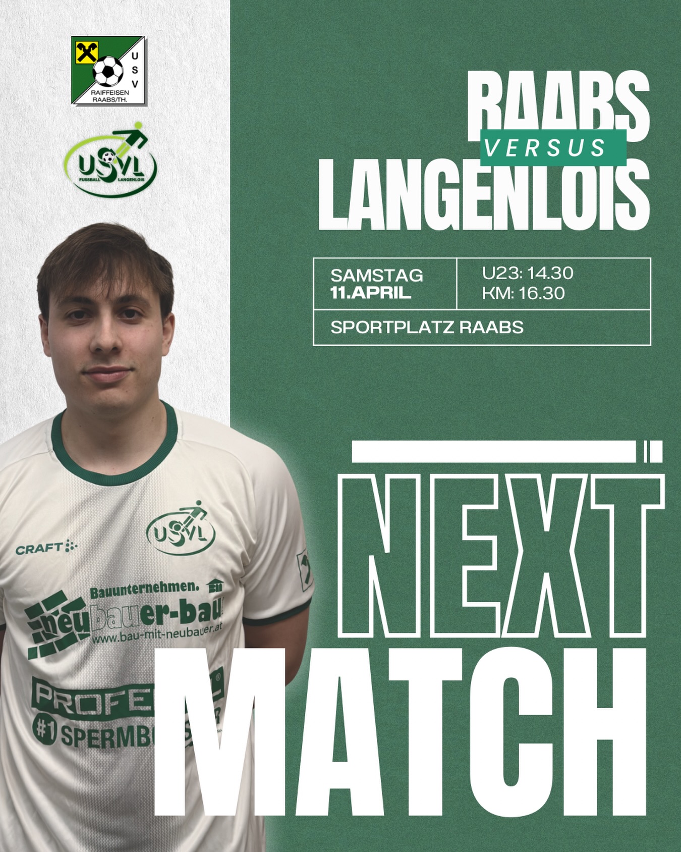 Ab ins Waldviertel! 🌲
Am kommenden Samstag treffen unsere Jungs auswärts auf den USV Raabs. 🔥
Anpfiff:
14:30 Uhr – U23
16:30 Uhr – Kampfmannschaft
Wir wollen wieder voll anschreiben – und dafür brauchen wir aktuell jede Unterstützung von den Rängen! 💪
Kommt mit nach Raabs und pusht unsere Jungs! 🙌
#forzausvl #nextmatch #loiserjungs #wirfürlangenlois #waldviertel