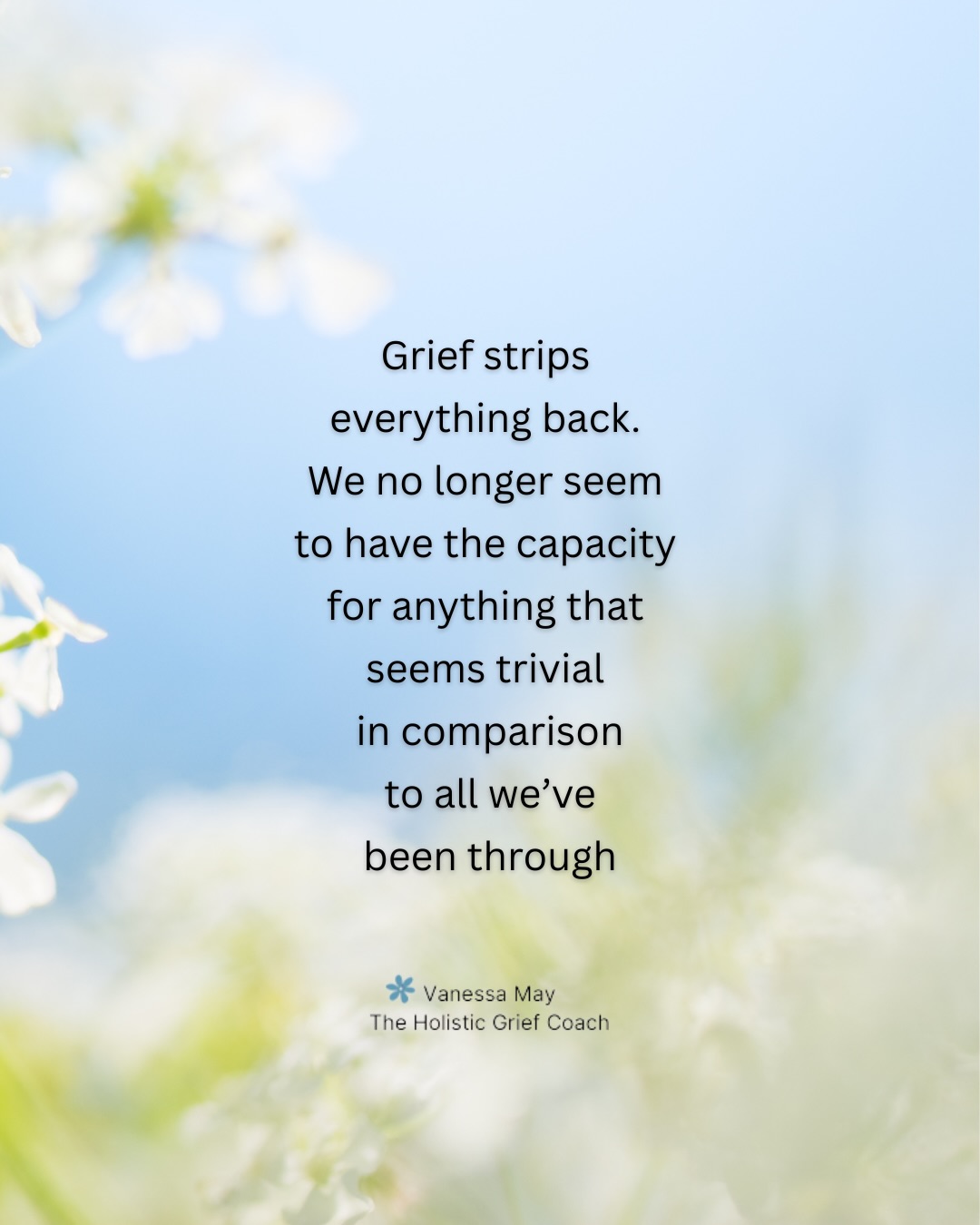 Grief often seems to reduce our capacity for anything shallow - we may find we seek more depth and meaning from life as we navigate through our devastation. So small talk can become tiring and we can get easily overwhelmed in social situations. If you can relate to this, you are not alone.
Give yourself permission to step back and seek moments of peace wherever you can find them 🕊️
If this post resonates, please share, save, like and follow 🤍
.
#griefsupport #traumaticloss #bereavedparent #widow