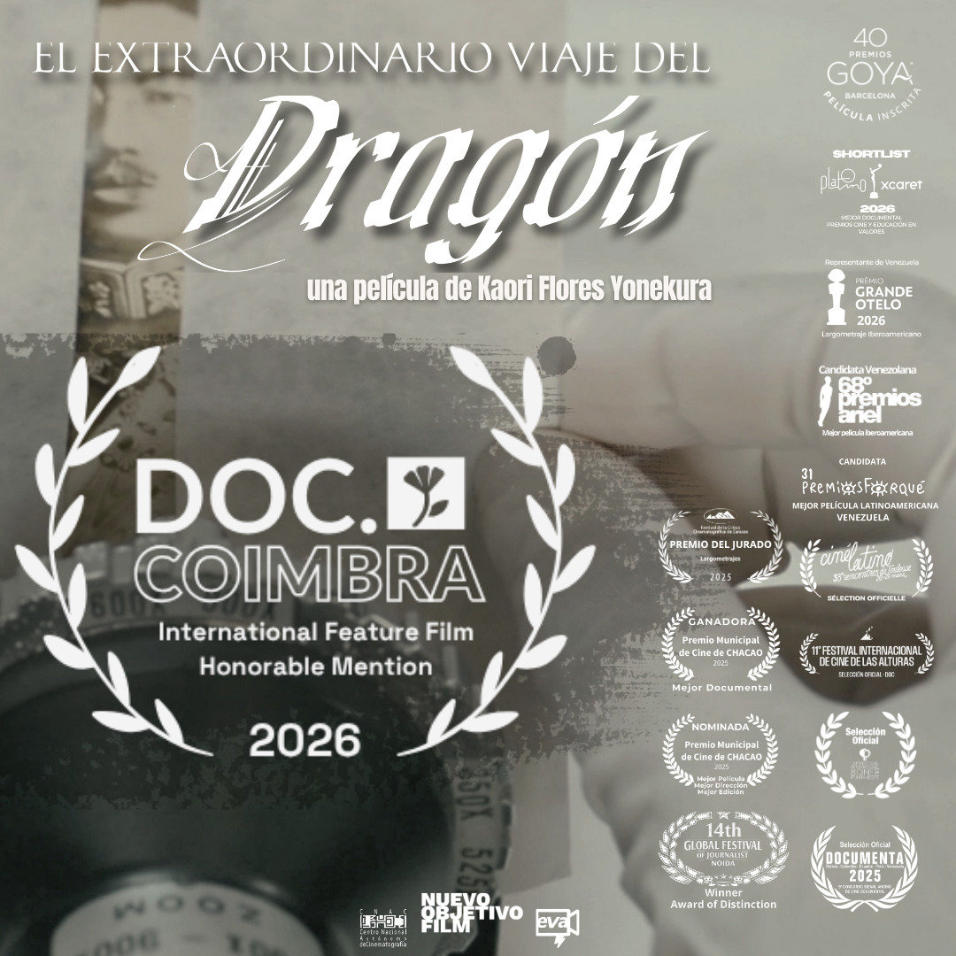 Llegaron los palmarés de Portugal!!!!
y ya se lucen en nuestras imagenes de @el_dragon_film 🐉✨ el camino físico es más largo para el trofeo y el diploma, los estamos esperando con tanta emoción.
Nos llena de orgullo compartir el recorrido de nuestra película, que sigue cruzando fronteras y conectando con audiencias de todo el mundo. Desde la Mención de Honor a Largometraje Internacional en @doc.coimbra 2026 hasta ser la candidata de Venezuela para los premios Goya, Ariel, Sur y Grande Otelo de las Academias de Artes y Ciencias Cinematográficas de España, México, Argentina y Brasil.
Cada laurel lo entregamos al país como reconocimiento al cine venezolano y al esfuerzo de toda una industria que no se detiene. 🎬🇻🇪
¡Gracias a los festivales, academias, colegas y al público por acompañarnos en cada estación de este viaje!
#ElExtraordinarioViajeDelDragón #CineVenezolano #Documental #PremiosGoya #PremiosAriel #PremiosSur #GrandeOtelo #DocCoimbra #CineLatino #CineIberoamericano