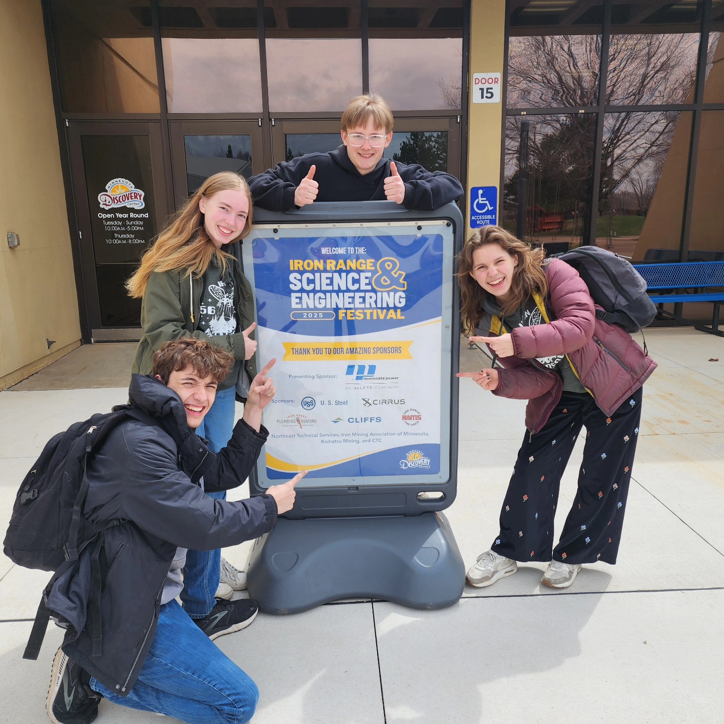 Iron Range Science & Engineering Festival with @arrowheadroboticscoalition. Students learned about electrical, mechanical, pneumatics, and how to drive a robot!