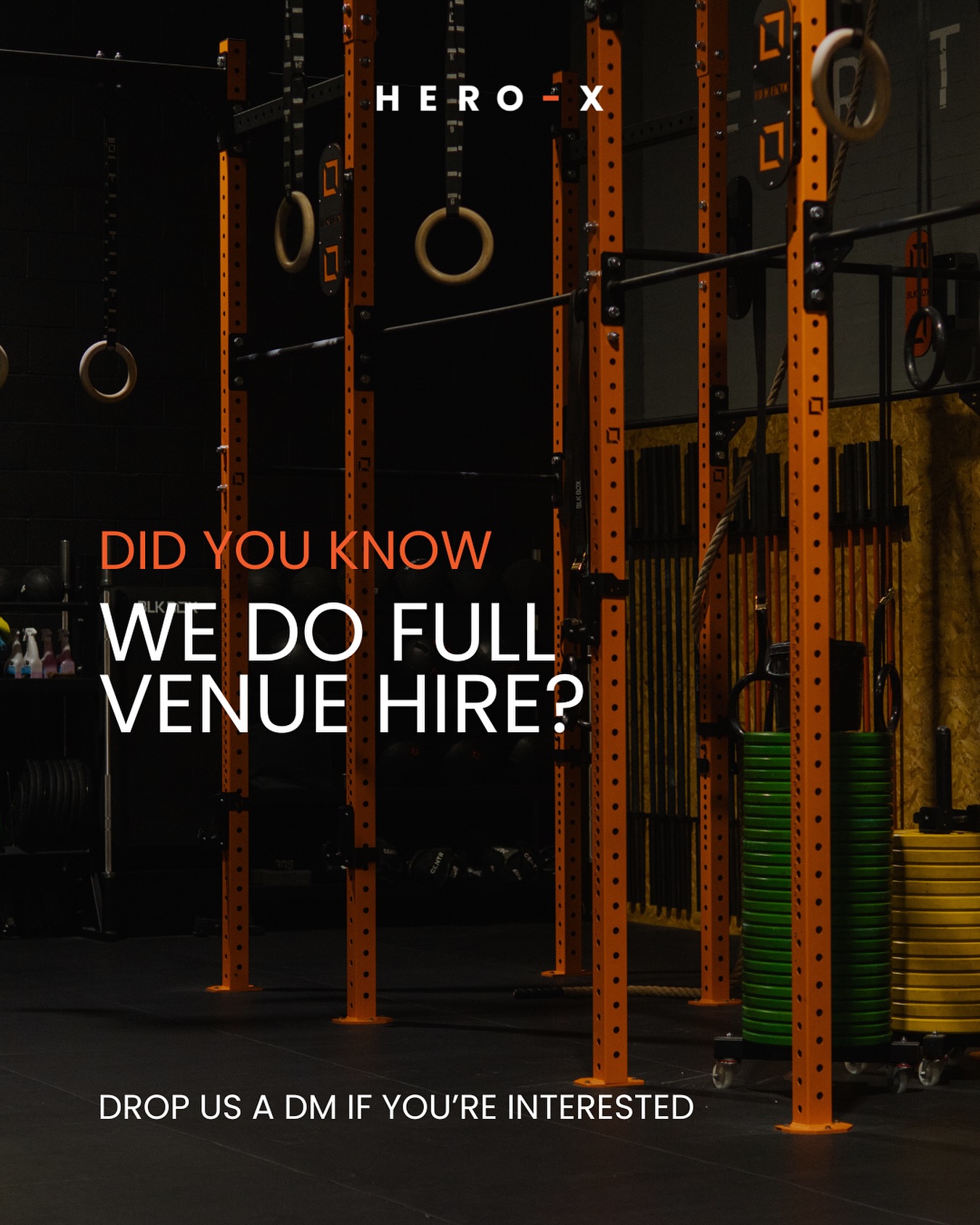You can hire the entire Hero-x space!
Whether it’s for a team session, event, photoshoot or something a bit different, the space is available for private use.
A premium, fully equipped facility with plenty of room to make it your own.
If you’re interested, get in touch and we can talk through what you need.