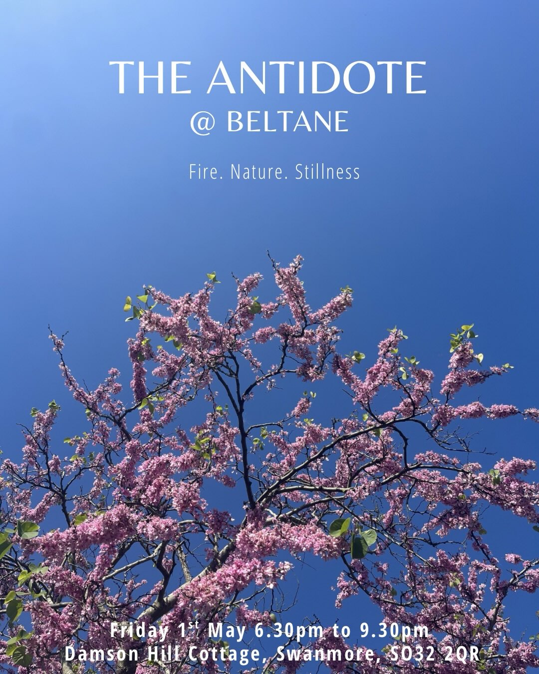 something still
is this way coming once more
the antidote is back
gathering around fire @damsonhillcottage
this time to be with the beauty of beltane
creating the space to slow down enough to notice
a much needed reminder perhaps
in amongst what can feel
is the ravaging of this world
to take a breath
step off the treadmill just for a mo
and let spring show us
the hope & energy of new life
that is right here in amongst things also
join us to remember that
around and within yourself
friday 1st may
6.30pm to 9.30pm
Ā£50 early bird for two
if booked by friday 3rd april
includes some soup & sourdough feasting too
drop us a DM
or email us at theantidotehampshire@gmail.com
to find out more and to book
šø š„ šø
#natureconnection #ecotherapy #beltane #spring #hampshire