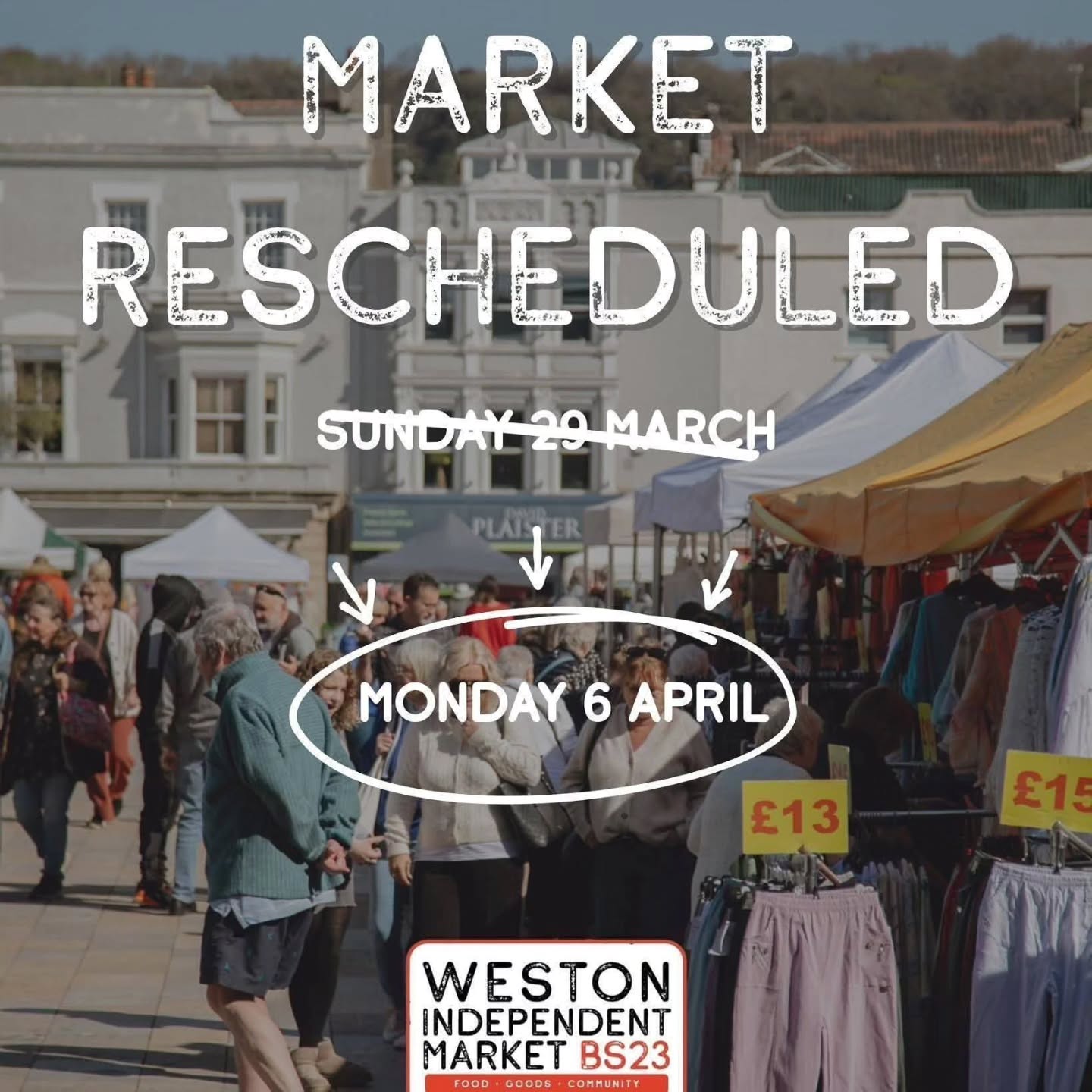 Weston Independent Market – Bank Holiday Monday 🌿☀️
We’re back tomorrow in the Italian Gardens with an incredible line-up of traders bringing you the very best in food, drink, shopping and local creativity 👇
🧀 Ripe Cheese
🌿 Avon Wildlife Trust
🍰 SB Bakes
🍺 Fat Head Brewery
🍕 The Funky Anchovy
🔥 Passion & Smoke – American Pit BBQ
🥙 Turkish Flavour Hub
🫒 Greek Olives
🥐 PJs Gourmet Sausage Rolls
🍩 Dough Bros
🍦 Ice Cream Van
☕ Maltons
🌱 Your House Plants
🐾 Pop Up Pet Shop
🎨 Creative Craftworks
🕯 Dahlia Candles
💎 Divine Gems
👗 HTG Fashions
🖼 Gallery 59
🎸 Rambo Rocks
🧵 Sharls Crafts
🧪 South Resin Co
🎭 Eerie Emporium
🍲 Art Food
🥖 Zoe’s Gluten Free
🛍 It’s a Man’s World
🎪 Pop It On You
🎶 The Mosh Pit
🌿 Blissful Wellness
🌹 Giana Rose Events (face painting & glitter tattoos!)
…and more!
Plus charities including RSPB and Avon Wildlife Trust 💚
🎶 Live music from 10:30am – 2:30pm with Seb Longhorn & Ben McCollum
📍 Italian Gardens, Weston-super-Mare
⏰ 10am – 3pm
The forecast is looking lovely, the traders are ready, and it’s set to be a brilliant Bank Holiday day by the sea 🌊
Come down, support local, and make a day of it ✨