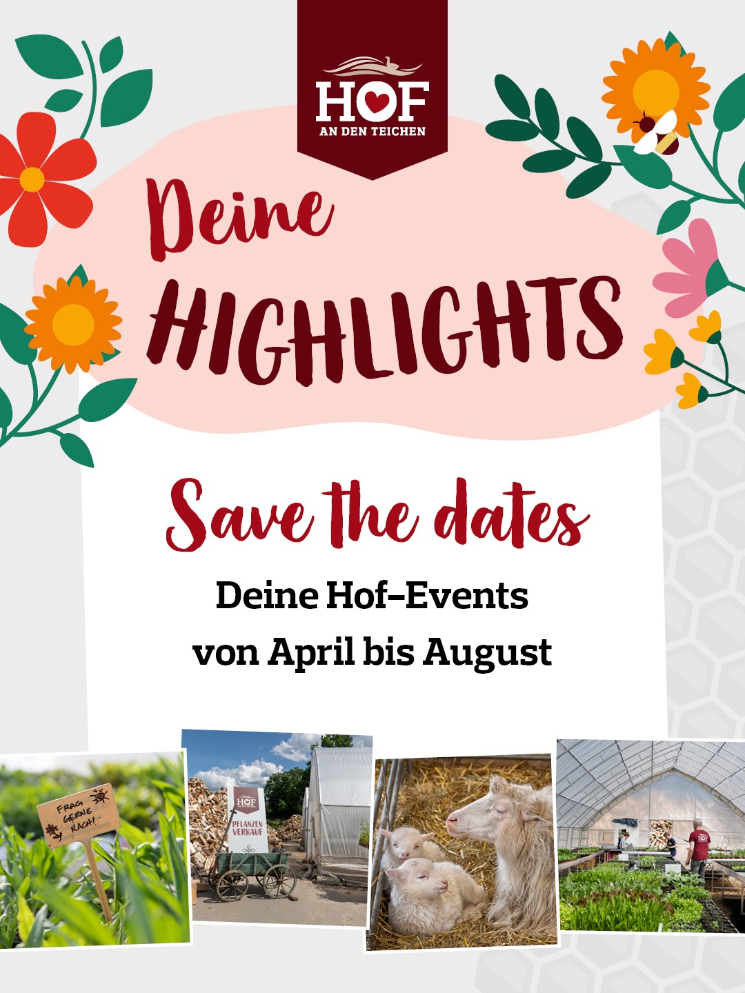 Schaut mal rein und merkt euch die Termine vor - es gibt wieder viele schöne Veranstaltungen und Märkte. Wir freuen uns auf euch! 🤗