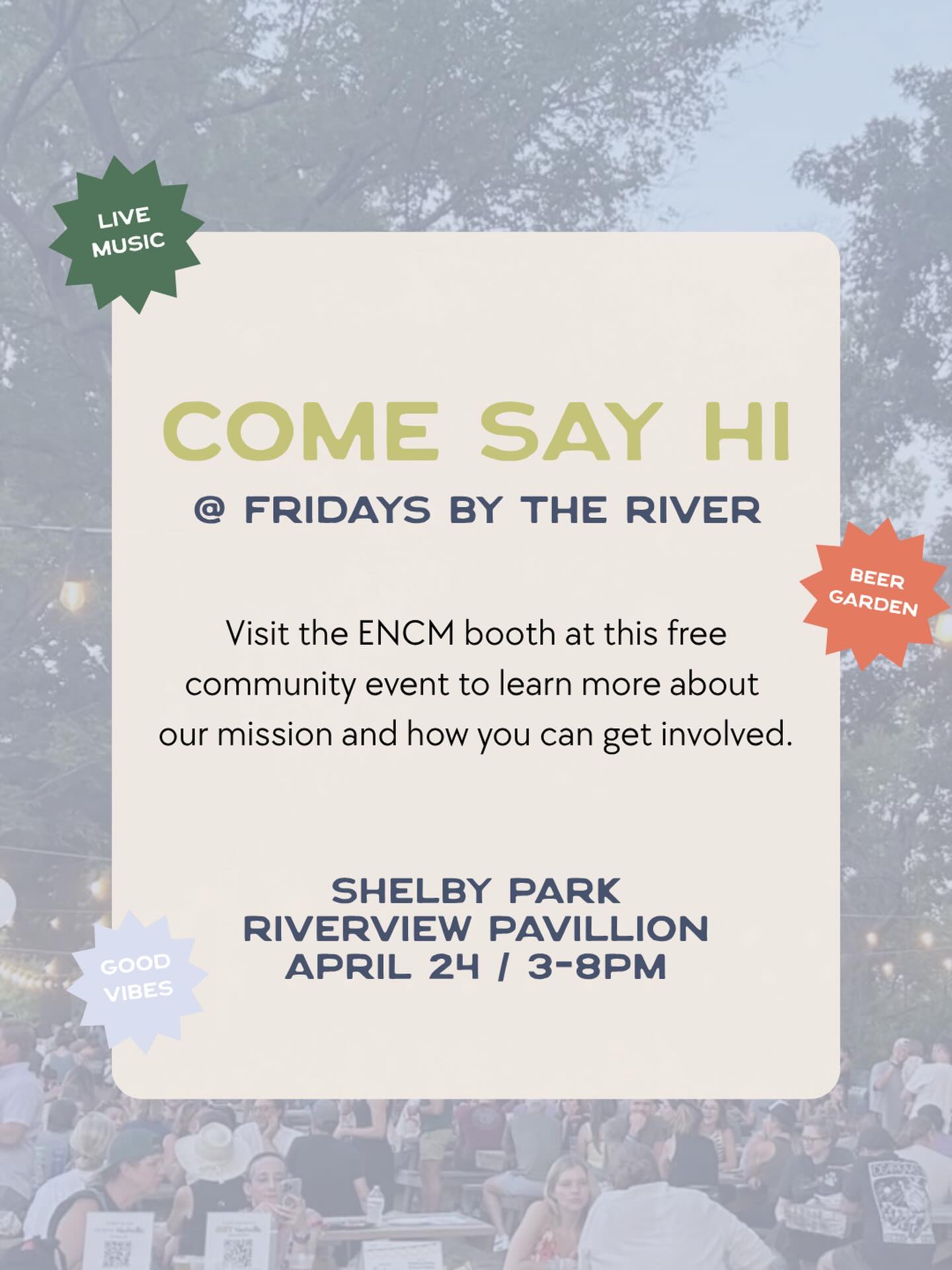 If you’re a new face around this account, please say hi on April 24 at Fridays by the River. 💙 Rumor is we will have stickers…