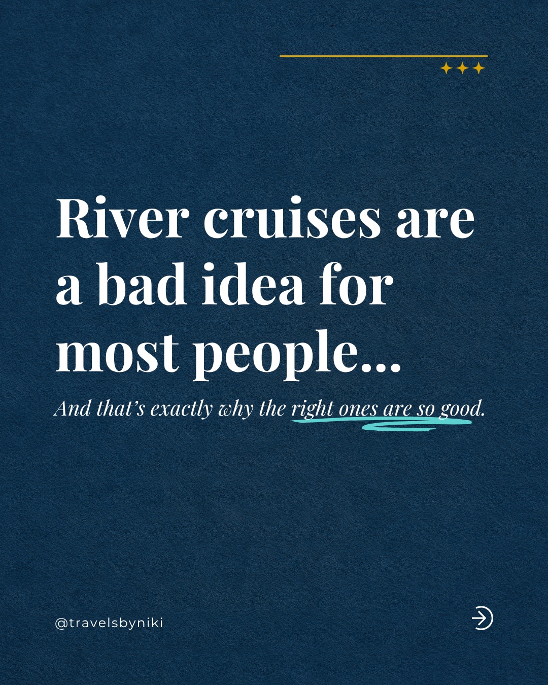 River cruises are not “better.”
They’re specific.
When people choose them for the wrong reasons, they end up disappointed.
Not because the cruise was bad, but because it didn’t match what they actually wanted.
This is what most people miss:
❌They’re not choosing between “good” and “bad.”
✅They’re choosing between “aligned” and “misaligned.”
That difference shows up in how the trip feels, not how it looks online.
If you’re even considering a river cruise, let’s talk before you decide.
Comment “River Cruise” and I’ll send you the link to our vacay inquiry form.
.
.
#rivercruise #cruisevacation #rivercruises #cruiselovers #cruise