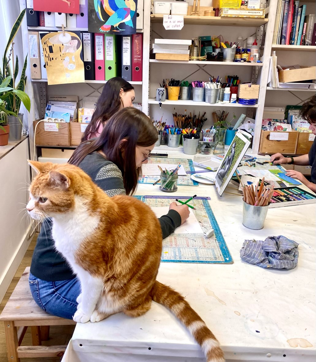 #atelierdartsplastiques le chat surveille #ateliercarolinek