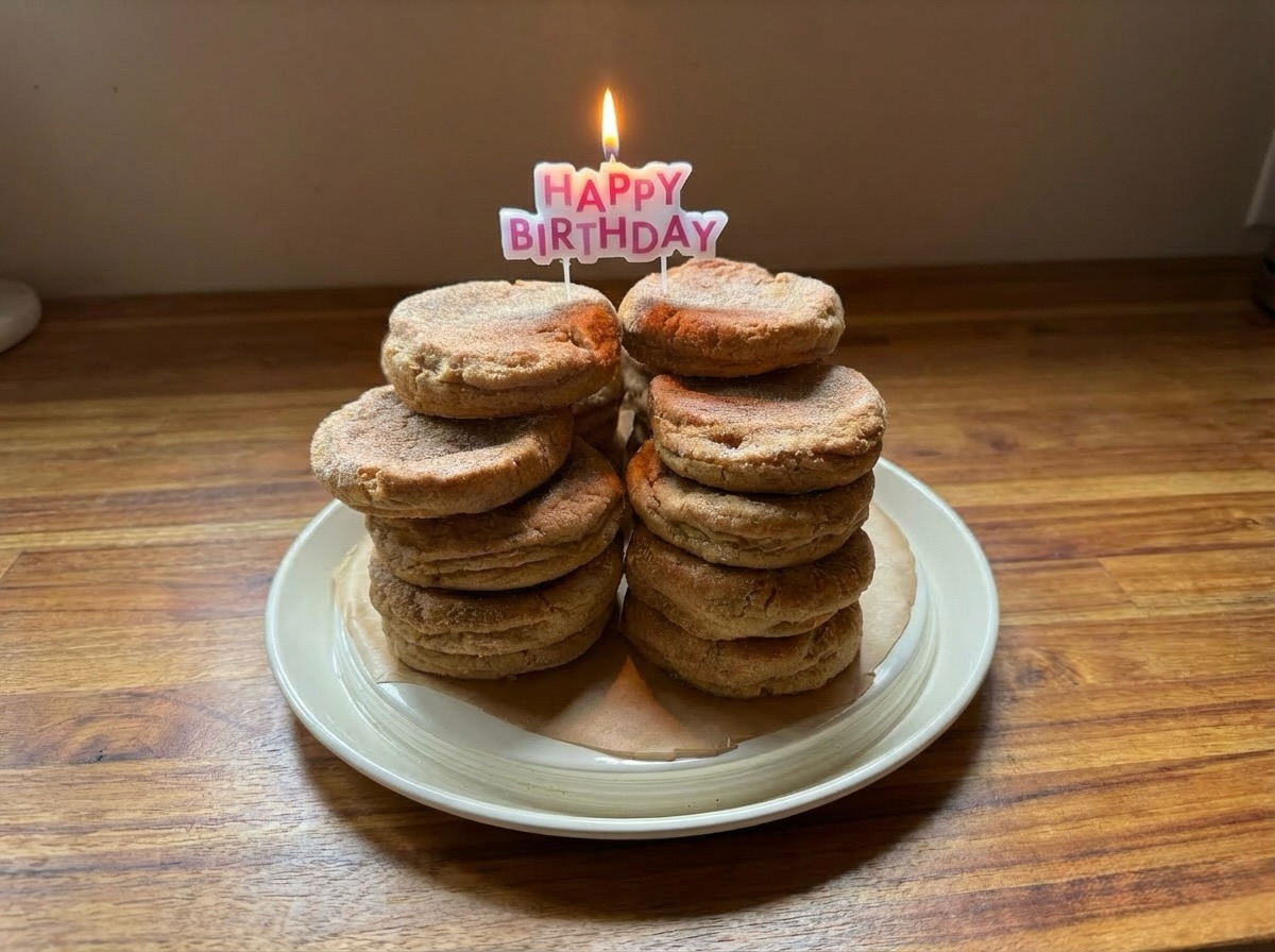 In our eyes, the very best kind of birthday cake might just be a stack of our delicious gourmet cookies with candles stuck in the top!
A lovely customer ordered our cookies for a birthday, and we loved seeing them become part of the celebration and hearing how well they went down.
If you’ve got a special occasion coming up and would like us to bake for it, you can place an order via willowandfinch.com
