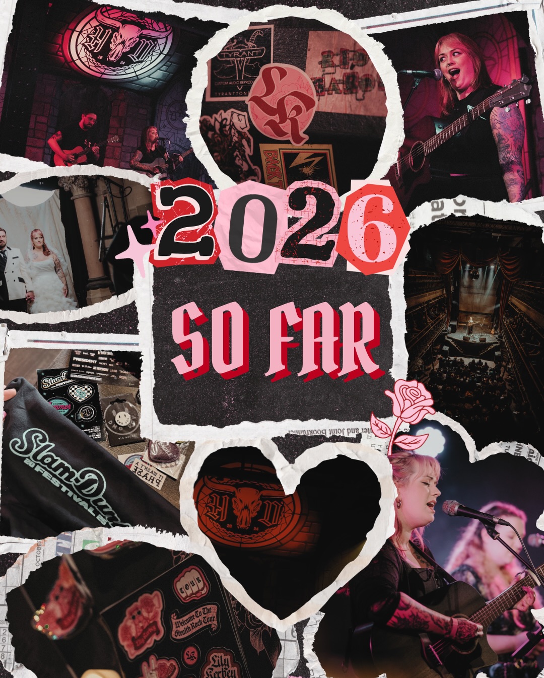 As if it’s April 👹
Thought it would be fun to reflect back on everything I’ve done so far this year. It’s been one hell of a start to 2026.
I’ve really needed to remind myself recently to take a beat and look around and take in all I’ve achieved and where I’m at right now. It’s far too easy to keep thinking about the future either excitedly or hesitantly but then forget about enjoying the here and now.
Life is pretty damn good and I’m so grateful for all my incredible couples that have trusted me to sing at their big days. Grateful for my lovely supportive family and loyal friends. Feeling immensely lucky to have met @__rory.gibson who makes me laugh every day and loves me like I’ve never been loved.
A huge thank you also to anyone who came to the tour, bought merch or streams my music ♥️♥️ this life is pretty great and I couldn’t do it without that support
Ok, soppy over soz 🤢