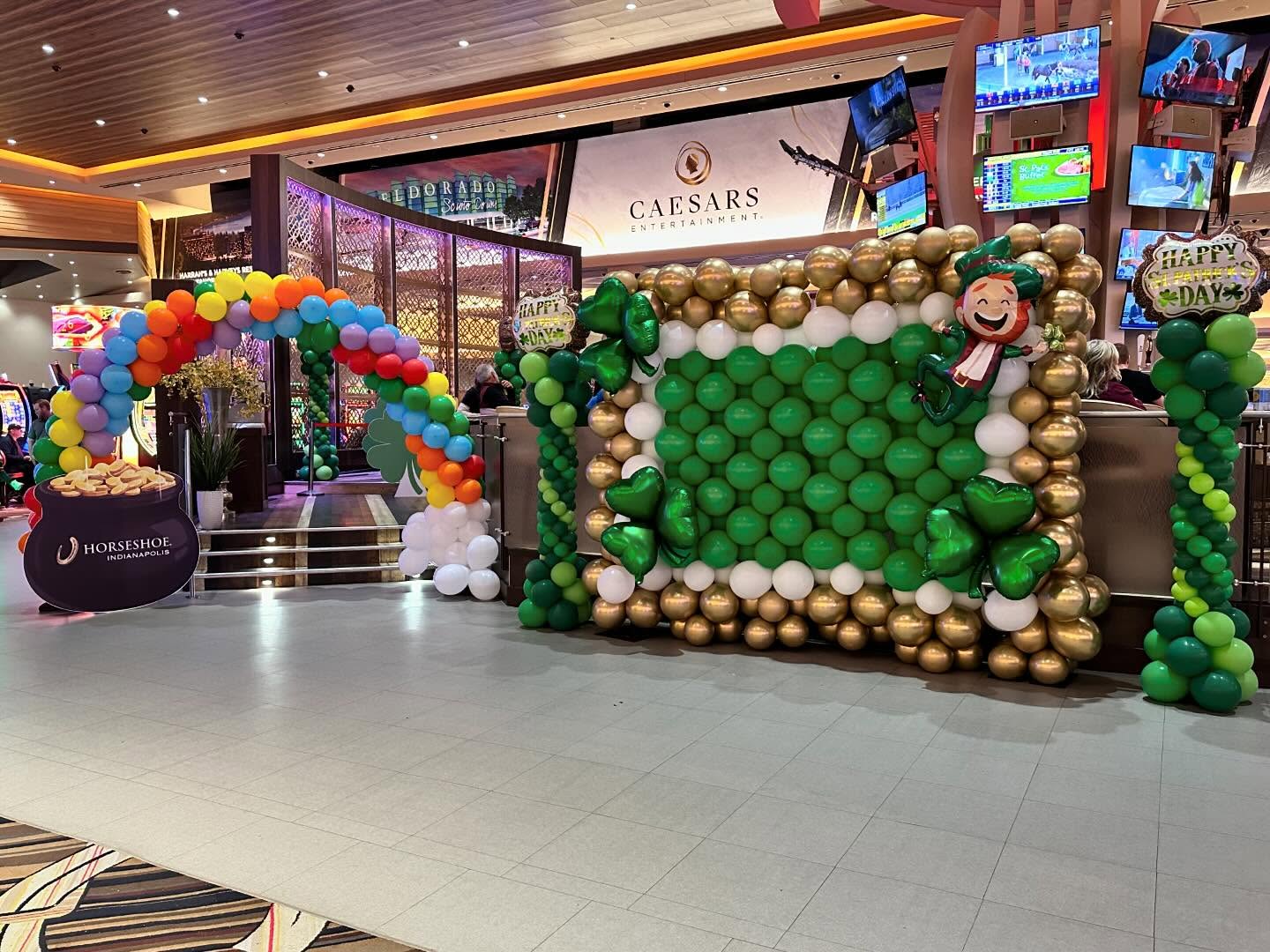 Are you feeling lucky? 🍀 St. Patrick’s day Balloon set up!