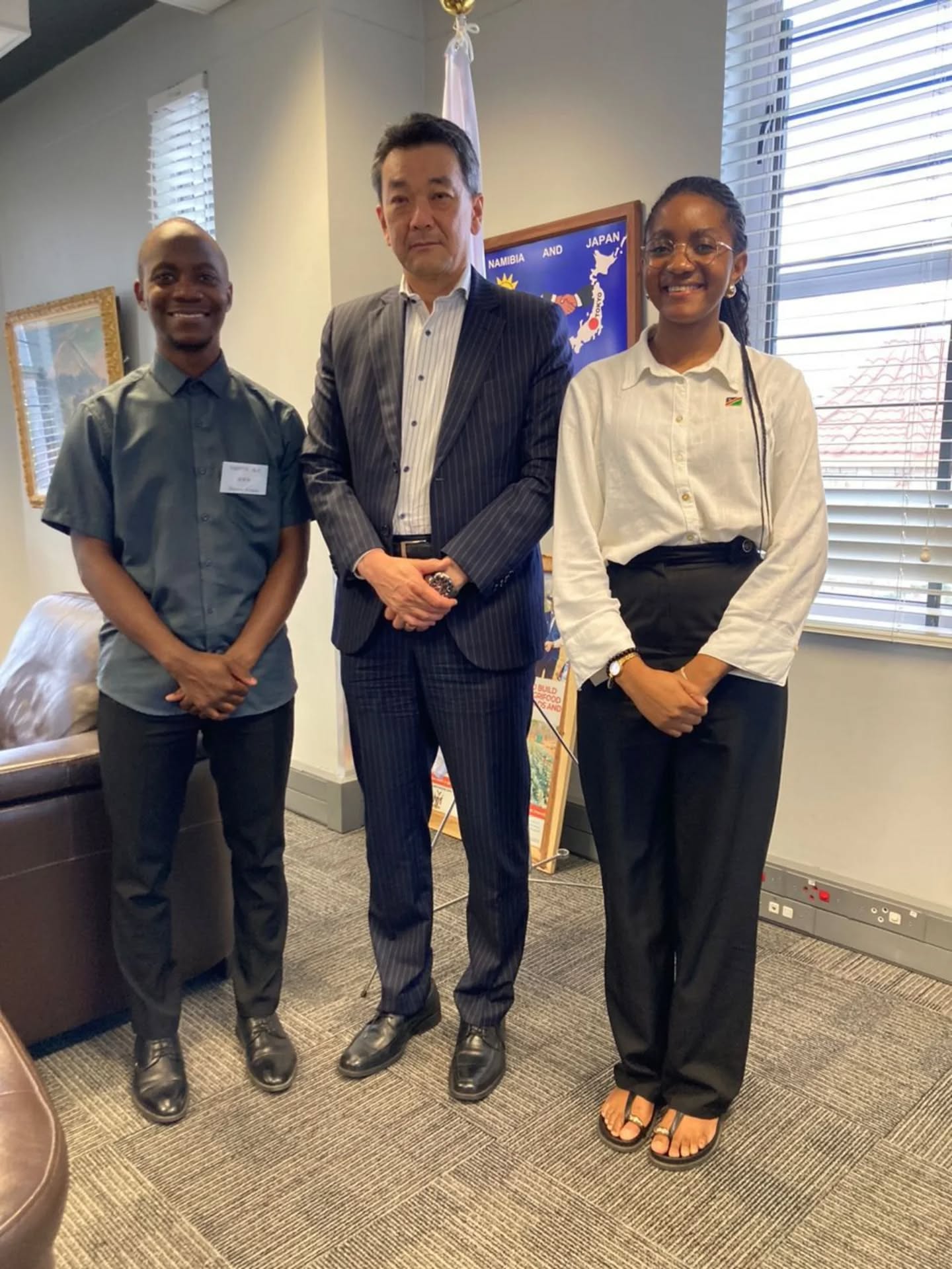 NANSO had the honour of engaging H.E. Asazuma Shinichi, Ambassador Extraordinary and Plenipotentiary of Japan to the Republic of Namibia, together with his delegation.
Discussions centred on the ongoing NANSO #FixMySchool Campaign, while also exploring future areas of collaboration between NANSO and the Embassy of Japan in Windhoek.
NANSO remains committed to building meaningful partnerships that advance education, empower youth, and strengthen Namibia's future. 💚✊🏾