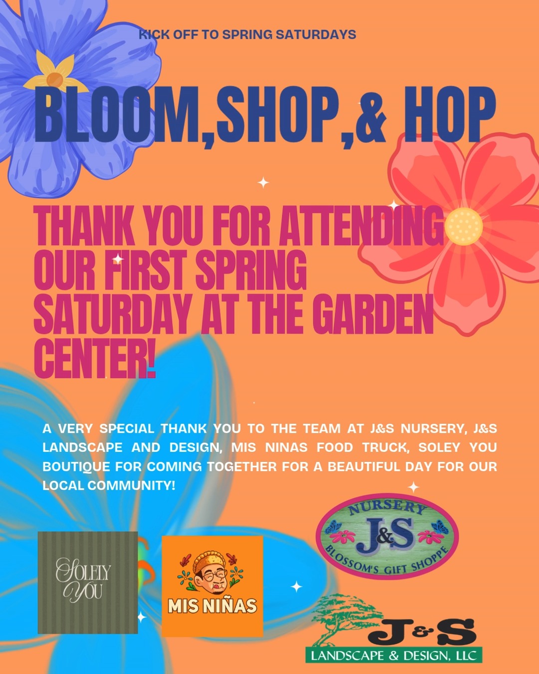 WOW… what a day 💚🌸
Our Bloom Shop & Hop event was everything we hoped it would be...and that’s because of YOU.
Thank you to everyone who came out, shopped local, grabbed a bite from the food truck Mis Ninas Food Truck , and supported our amazing pop-up boutique Soley You Boutique. Days like this remind us why we love being part of this community so much.
We also want to give a HUGE shoutout to our Nursery team and Landscape team 👏 Y’all have been working nonstop getting the garden center ready for spring and helping us pull this event together. We truly couldn’t do it without you.
And guess what… this is just the beginning 🌷
Spring Saturdays are officially a thing here at J&S! Some weekends will be special sale days, some will feature local small businesses, and others will be filled with fun classes, DIY projects, and garden education.
So if you had fun this weekend...you’re definitely going to want to stick around 😉
Make sure you like & follow our page to keep up with everything we’ve got planned!
And tell us… what would YOU love to see at our next BIG Spring Saturday next month? 👇
#ShopLocalNC #SupportSmallBusiness #EasternNC #GardenCenterLife #SpringAtTheNursery #CommunityFirst #BloomShopAndHop #NewportNC #PlantLovers #SpringEvents