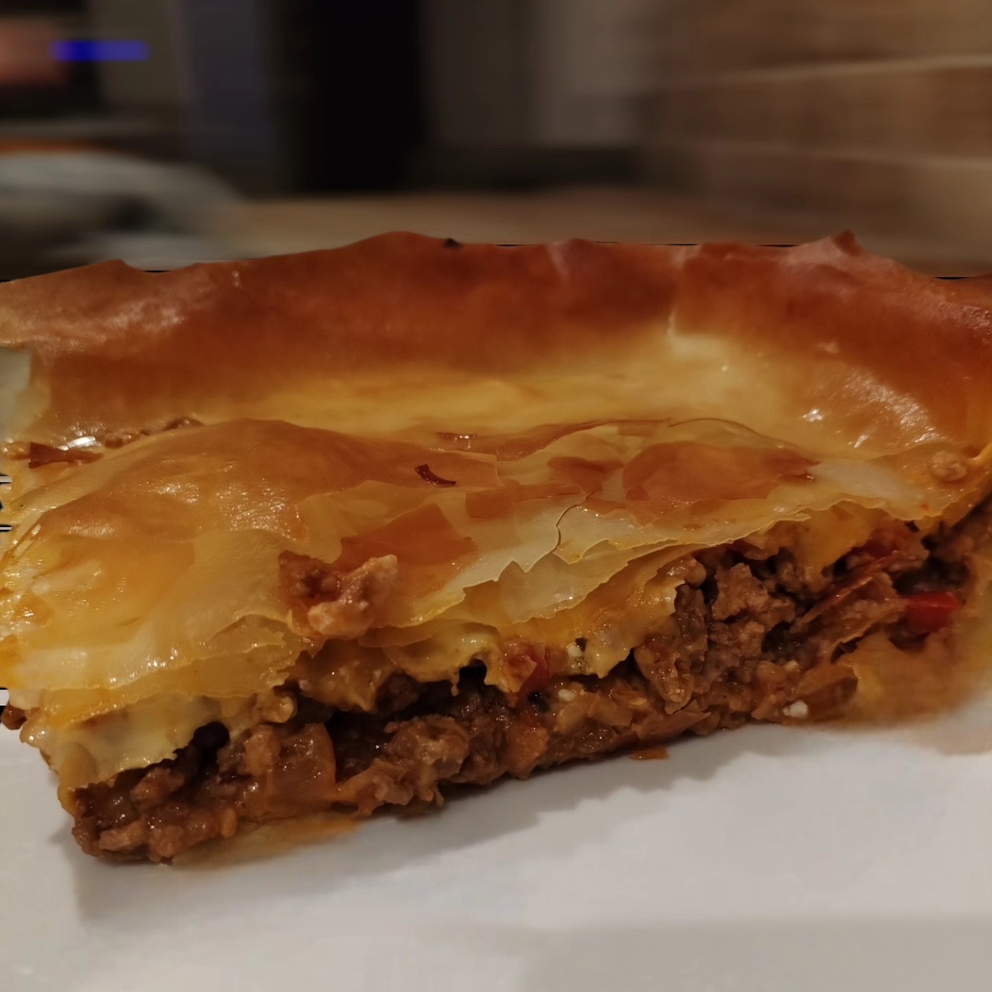 Beef and pork pie,
With Kinder's Red Jalapeño garlic seasoning
Given it a little kick