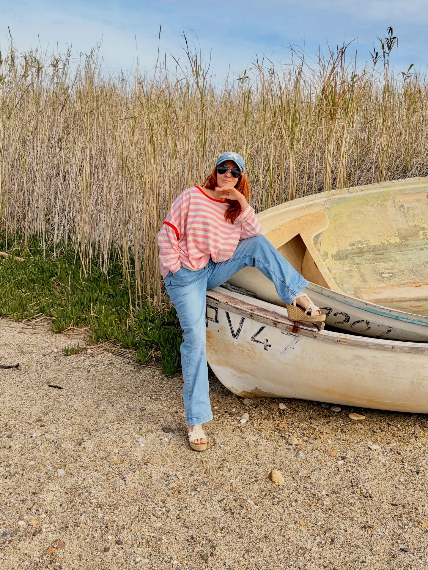 un air de printemps avec nos marinières Jim. Un style casual et tendance 🩷. #mademoiselleksigean #inspilooks #ootd #casuallook