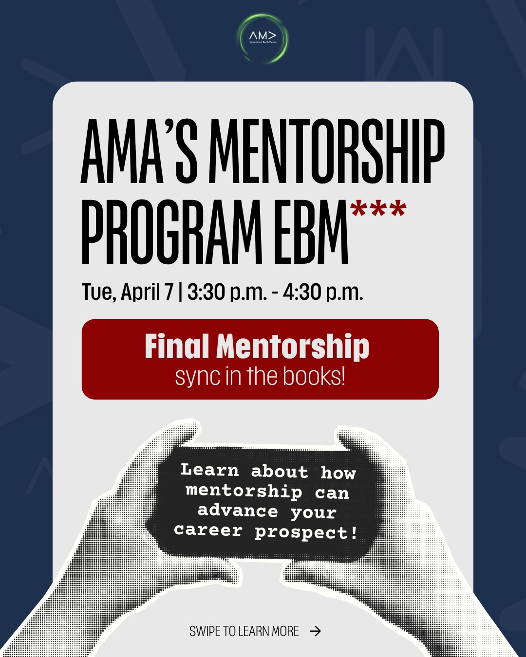 IMPORTANT ANNOUNCEMENT ⚠️⚠️ Tomorrow’s E-board meeting will be all about Mentorship!!
You’re still not a paid member? Don’t worry, we got you! Show up to tomorrow’s EBM and learn all about mentorship+ AMA 💙 and how we can help YOU develop your future!
See you there👀👀