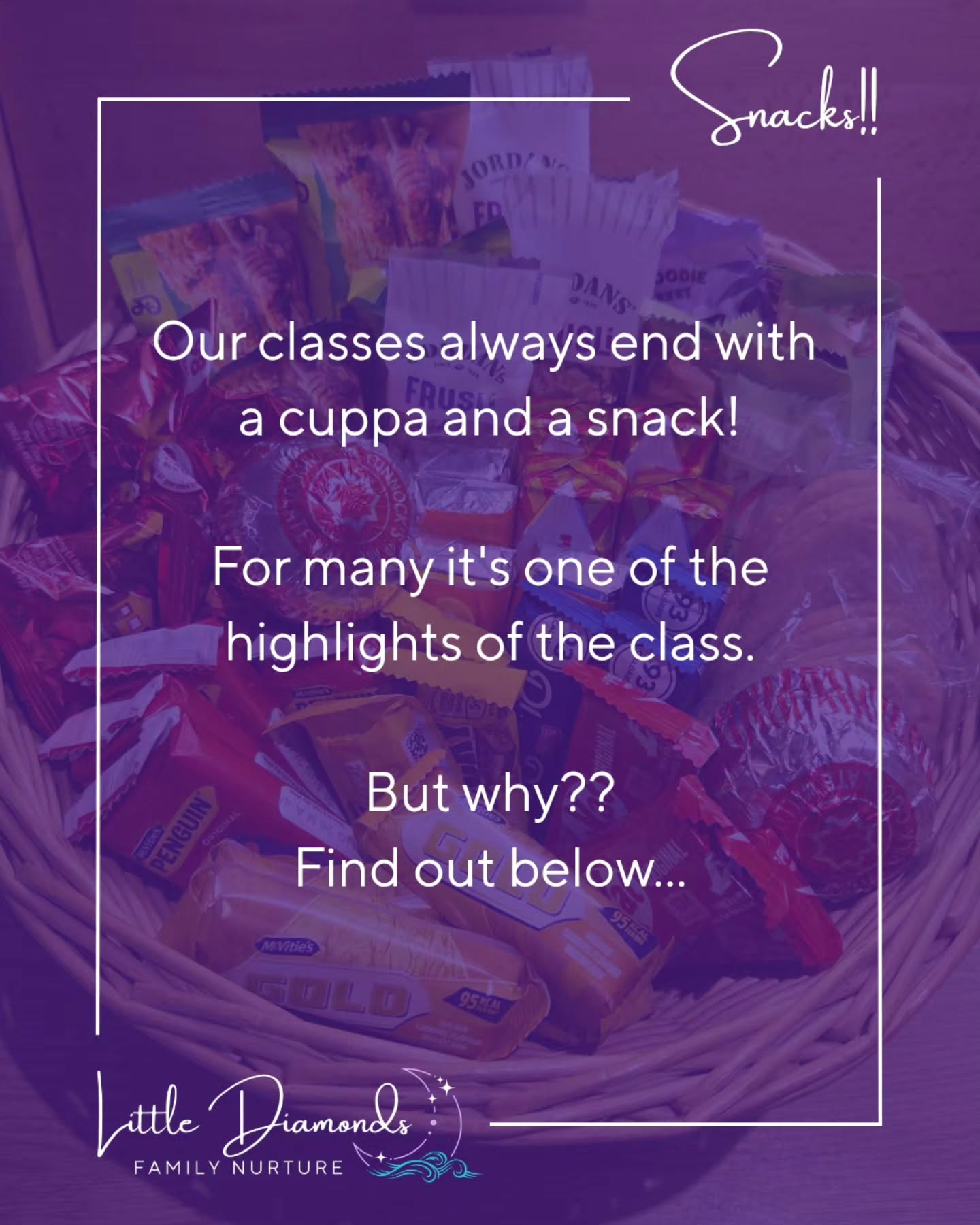 For many, the highlight of our baby classes isn’t actually the class itself… it’s how we end ❤️
After all the massaging, baby yoga, bonding, and little moments, we sit down together for a well-earned cuppa and a snack ☕️🍪
So often, this is the first thing many parents have had to eat or drink all day. Because when you’ve got a tiny human relying on you, your own needs slip way down the list.
This moment is about more than tea and biscuits.
It’s a pause.
A breath.
It's doing something for you.
A chance to feel human again, chat with other grown-ups, and be looked after for a change.
You deserve that care too 💜